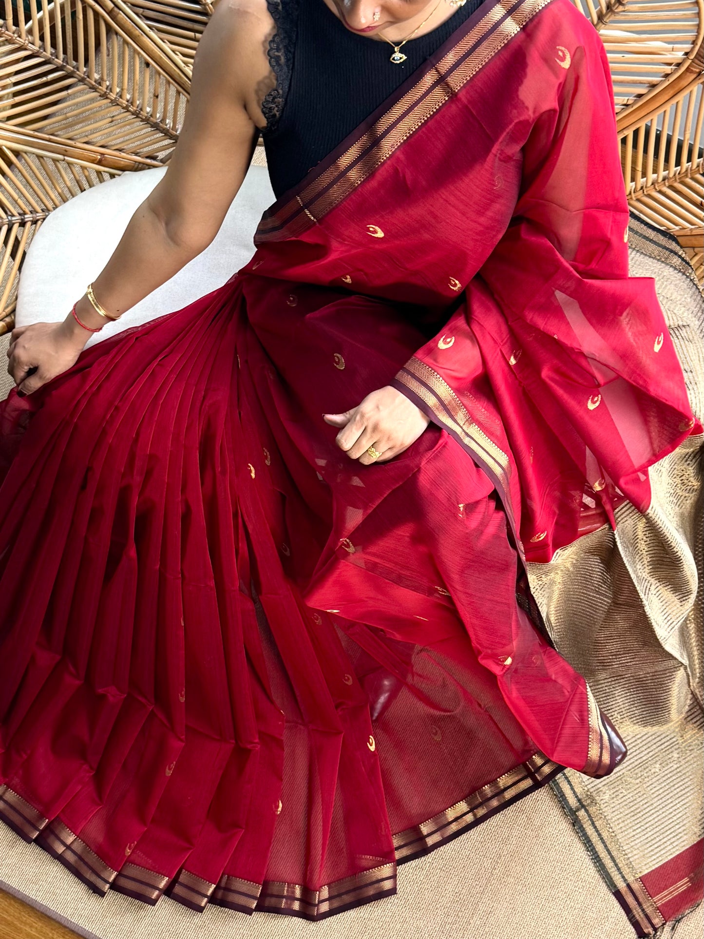 Moon 🌖 Maheswar silk cotton saree