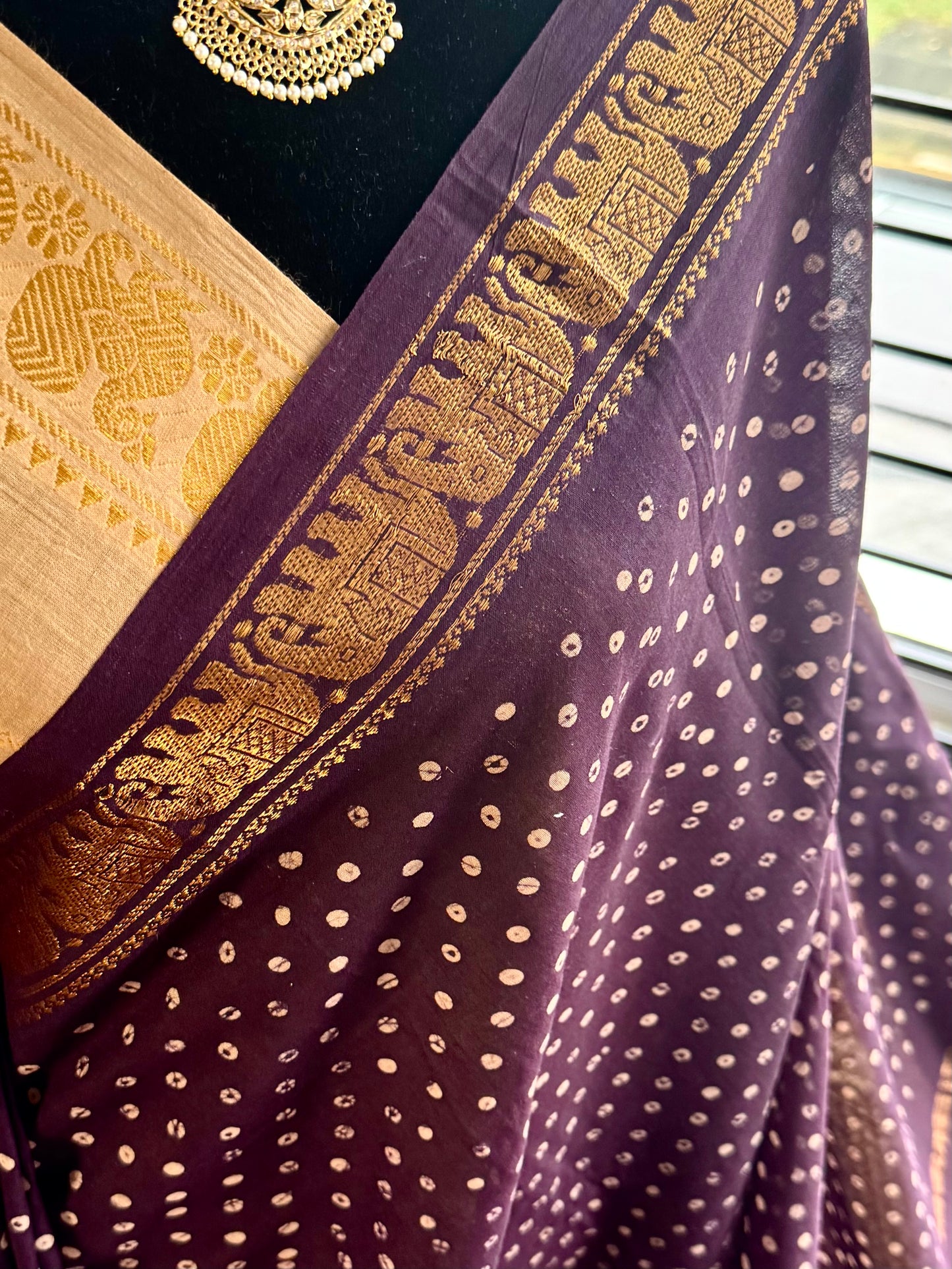 Sungudi cotton saree