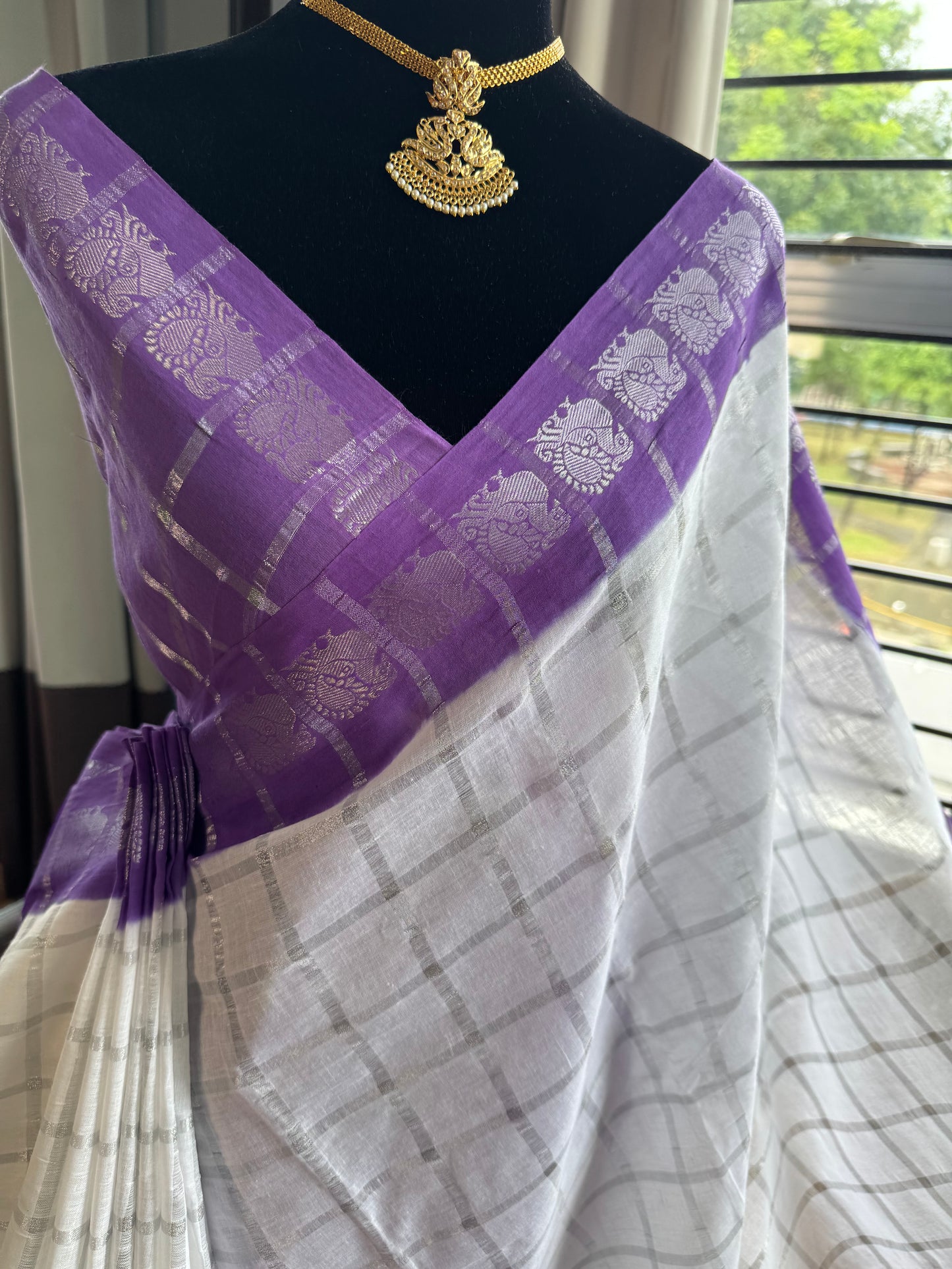 Sungudi cotton saree