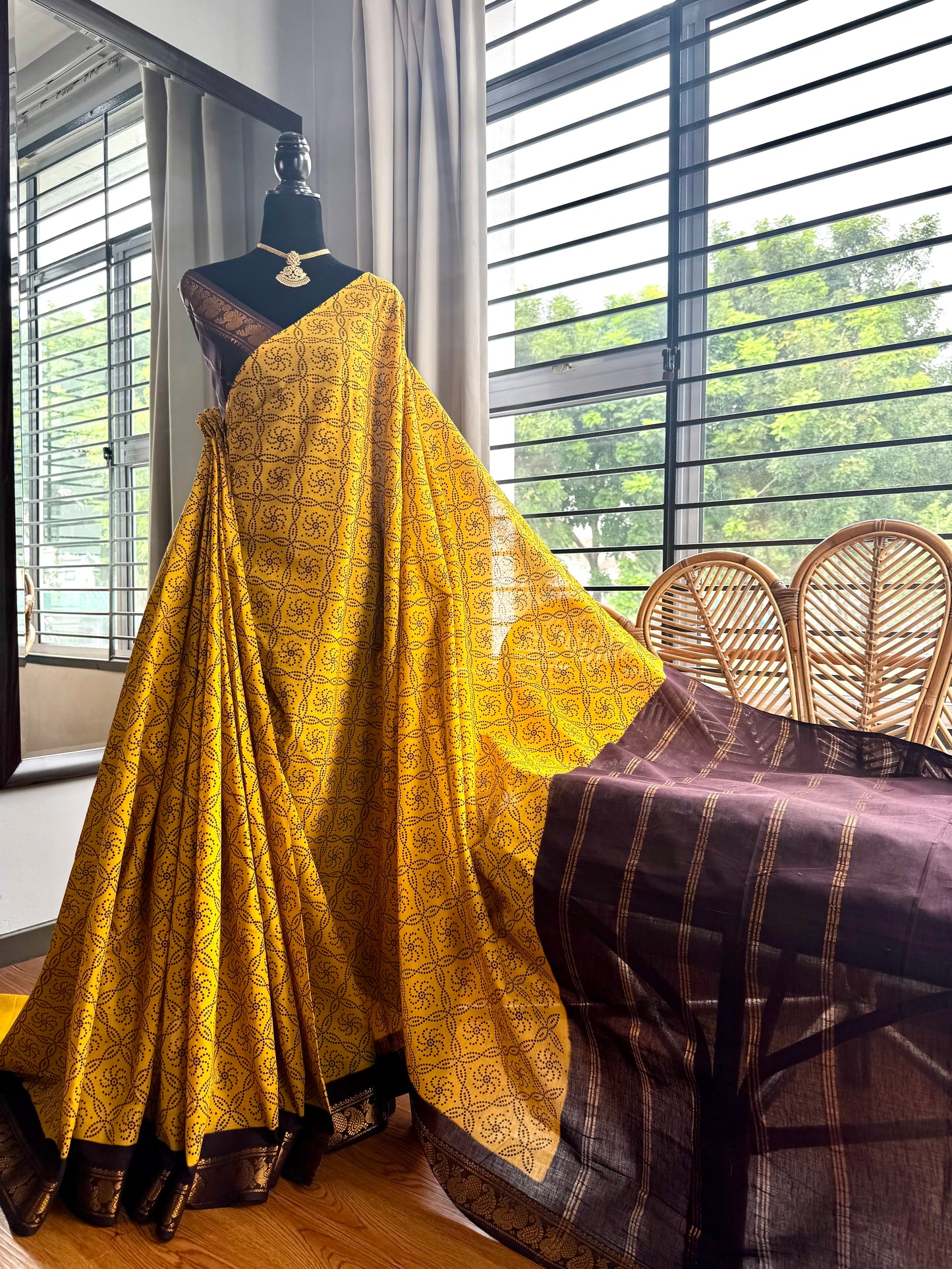 Sungudi cotton saree