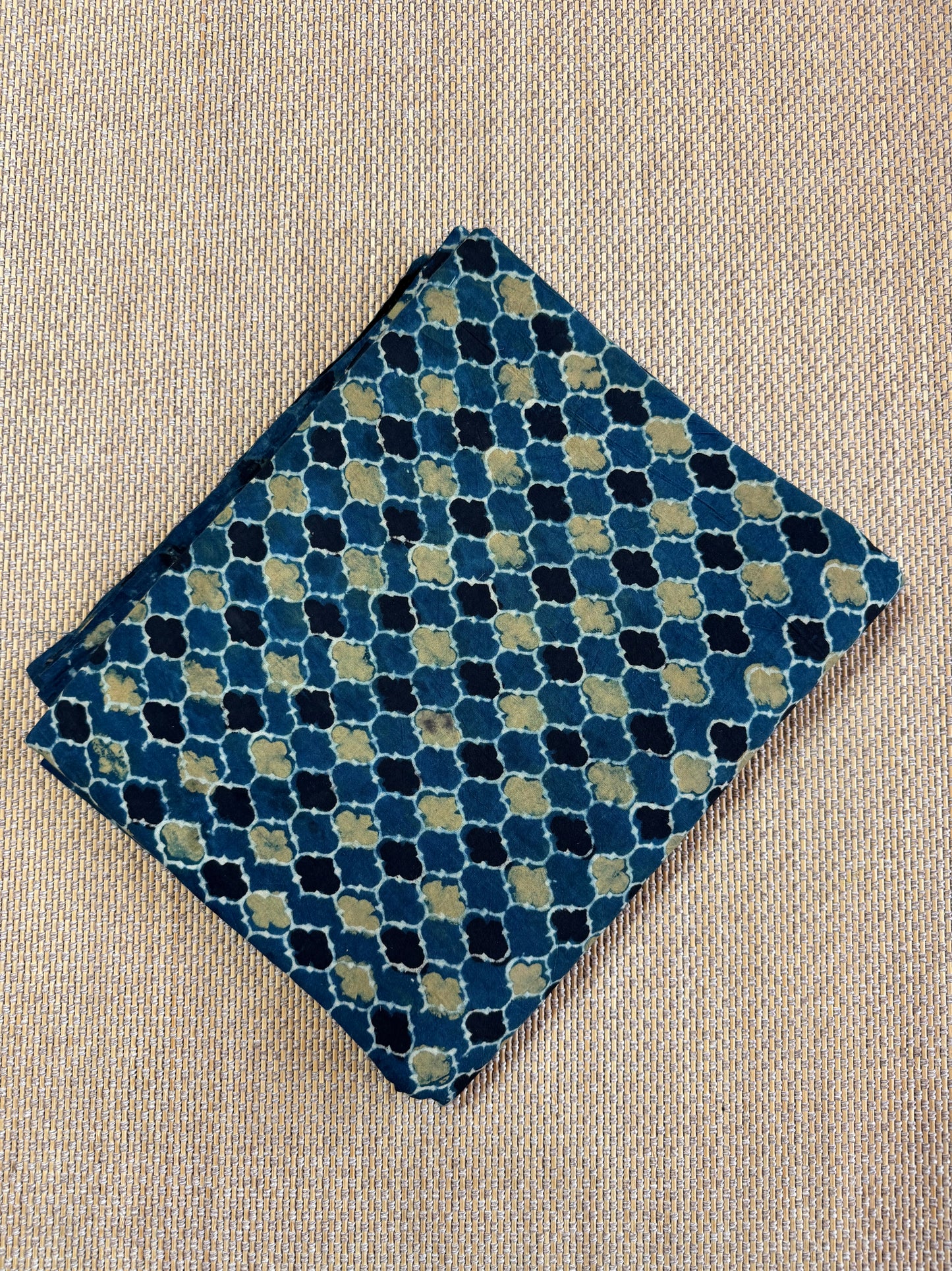 Pure Hand Block Print Ajrakh on Cotton Fabric