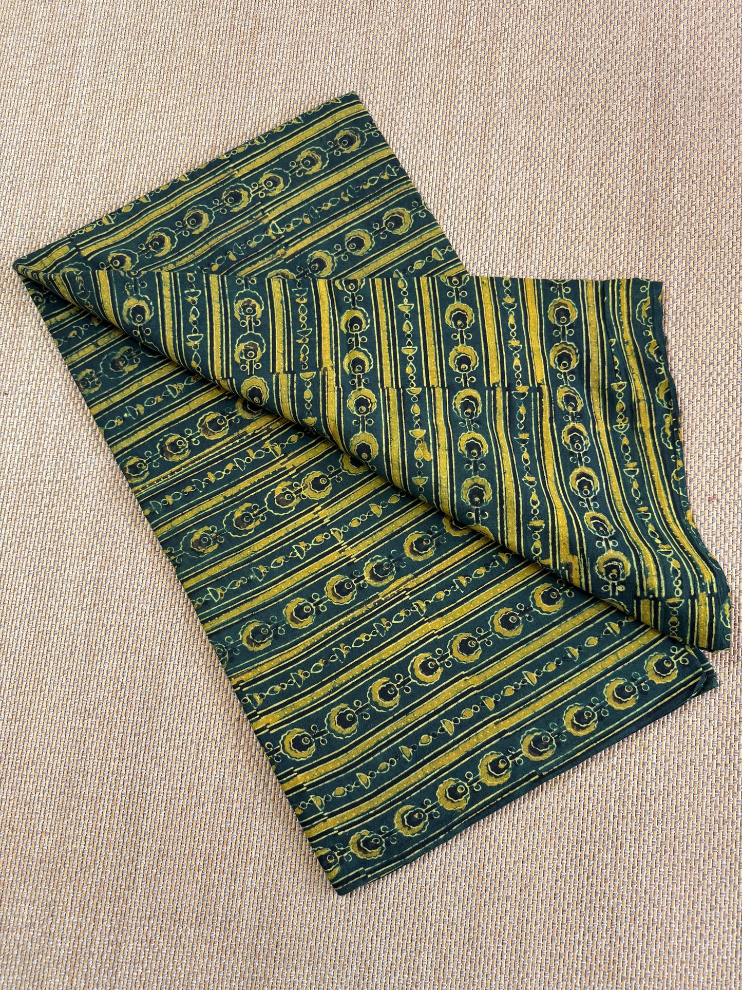 6 Meters Available ! Pure Hand Block Print Ajrakh on Cotton Fabric