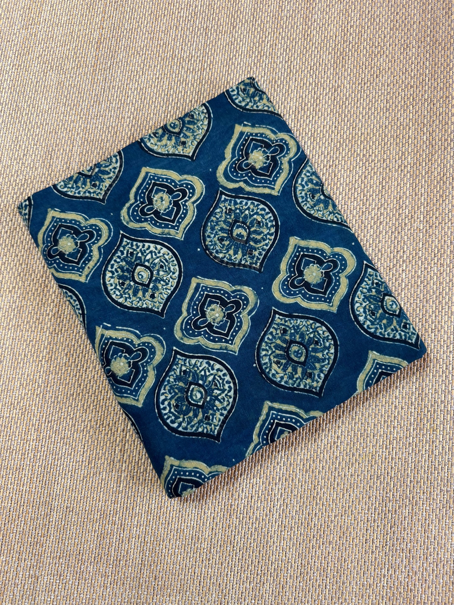 Pure Hand Block Print Ajrakh on Cotton Fabric