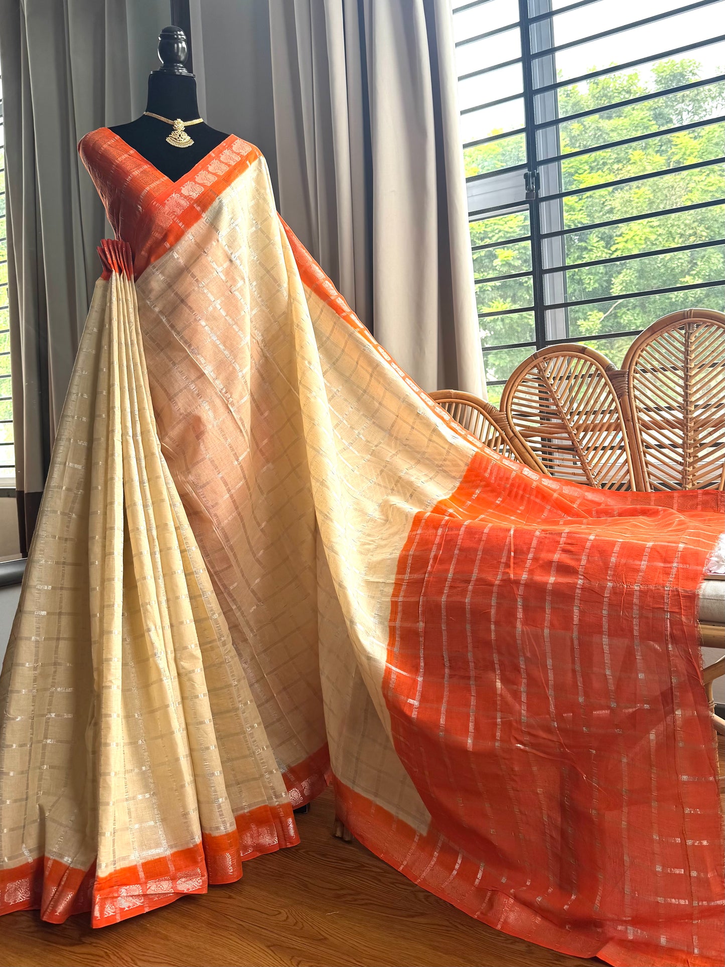 Sungudi cotton saree