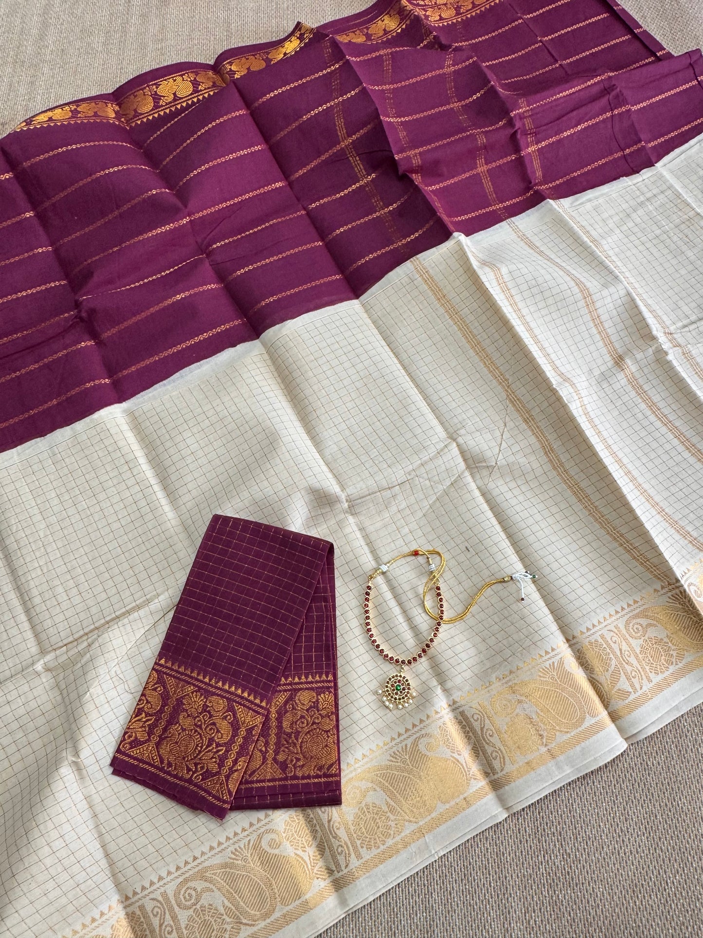 Fusion Madurai Cotton Saree