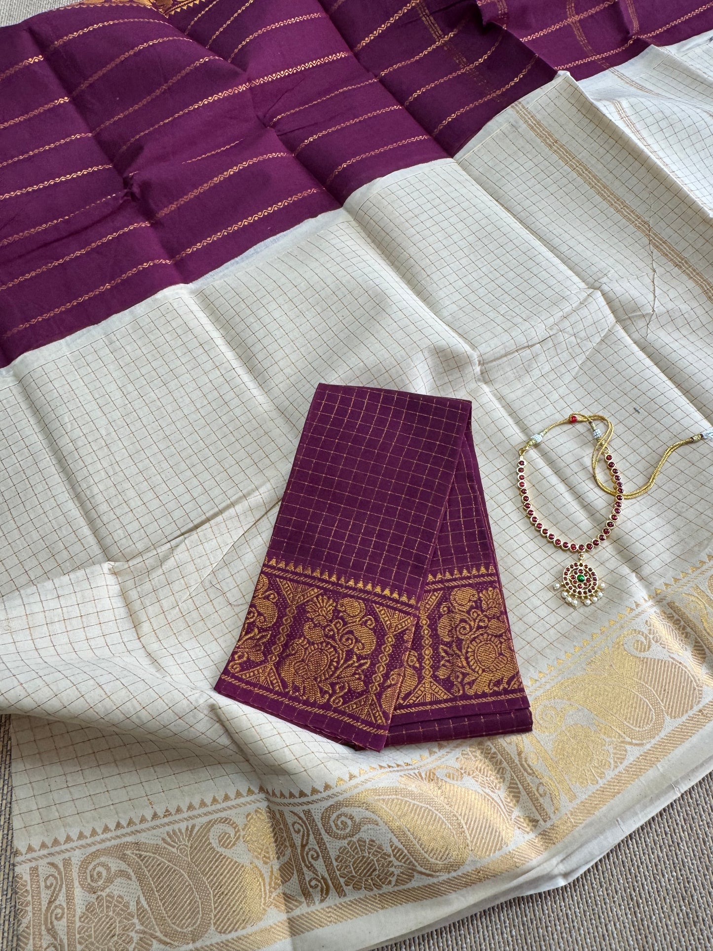 Fusion Madurai Cotton Saree
