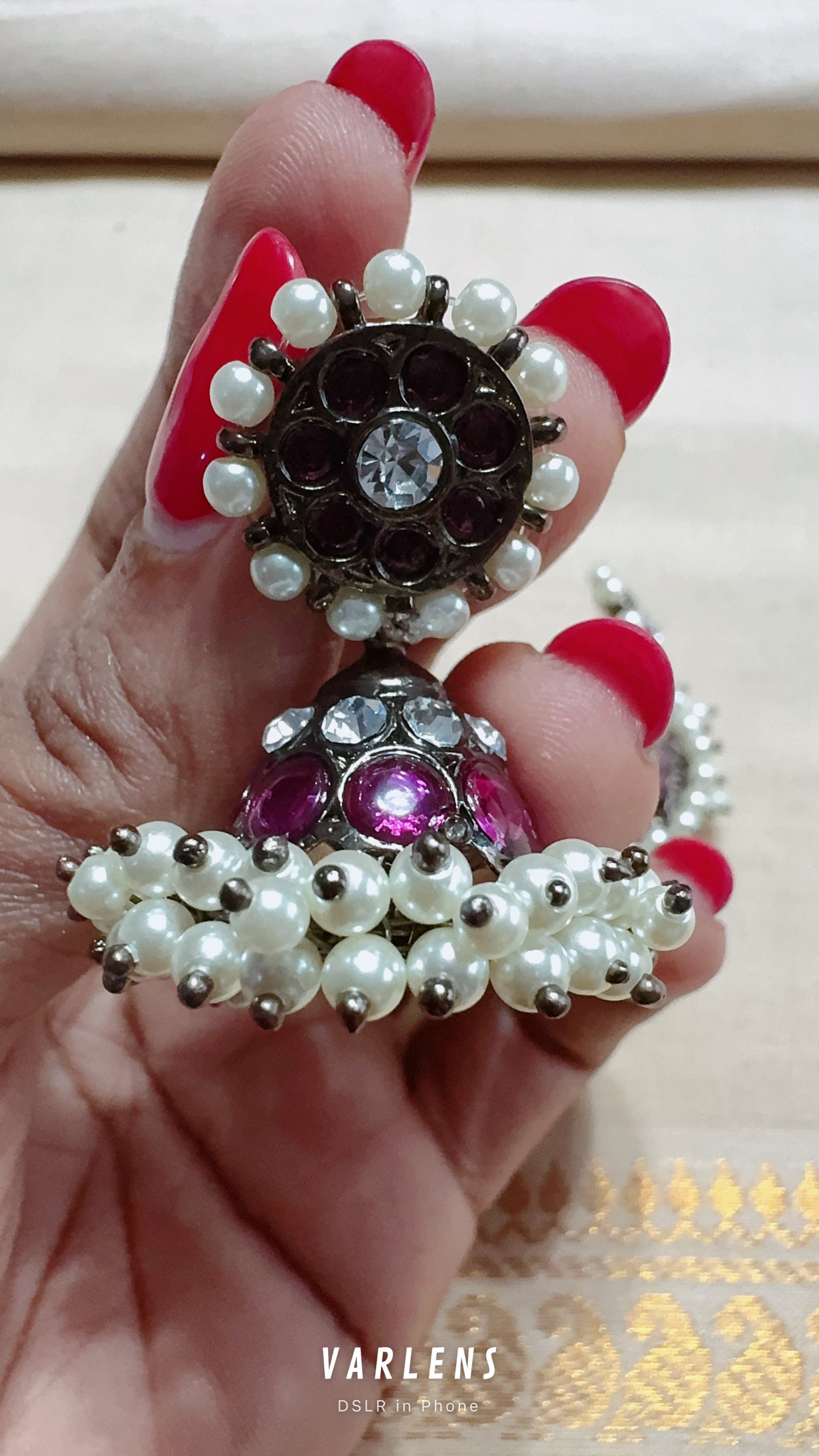 Pre order !Black Polish Real Kemp earrings