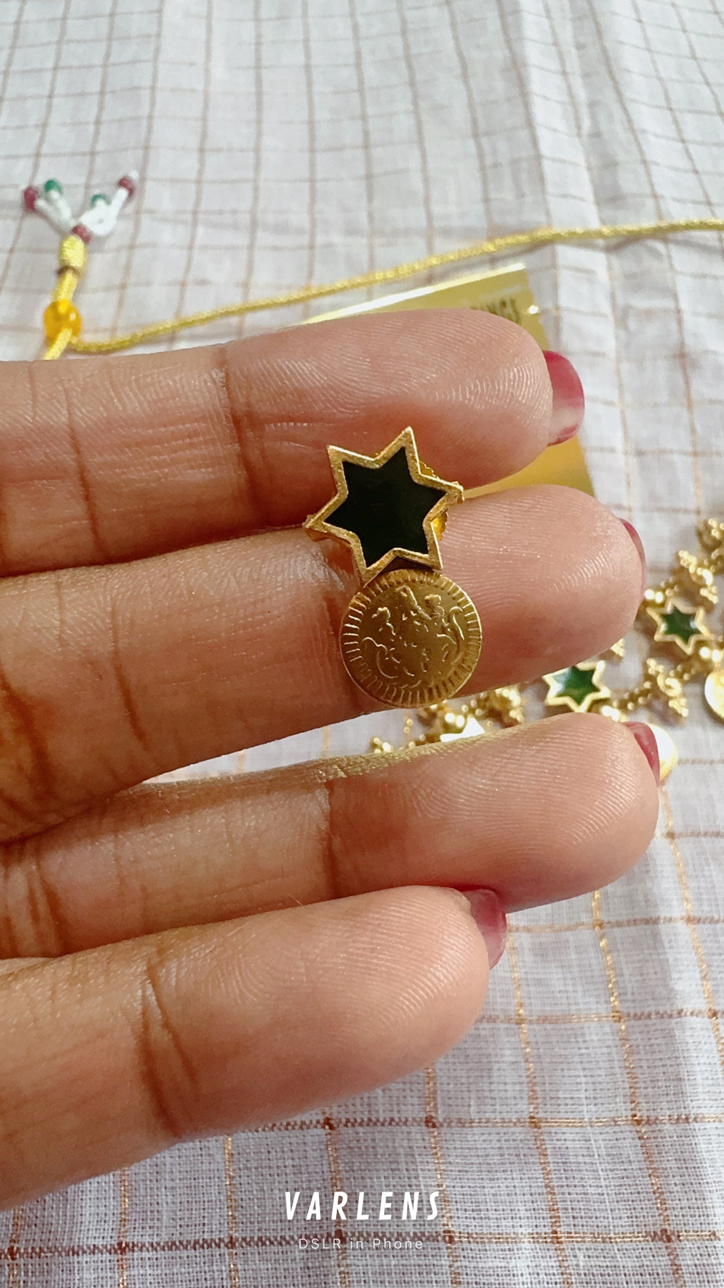 Green Star Lakshmi Coin Choker