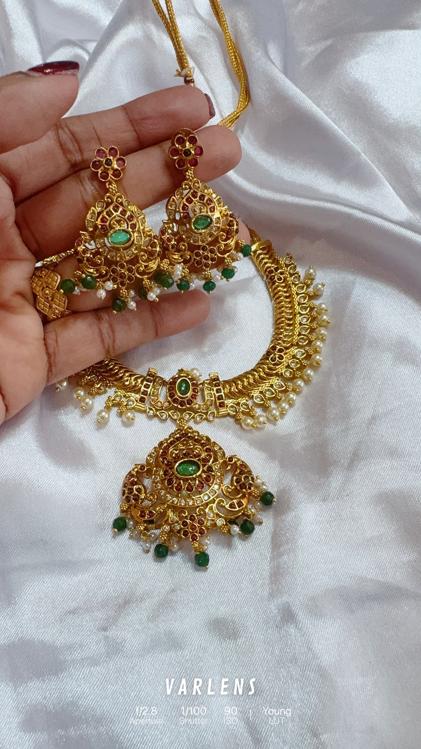 Traditional neckwear and earrings