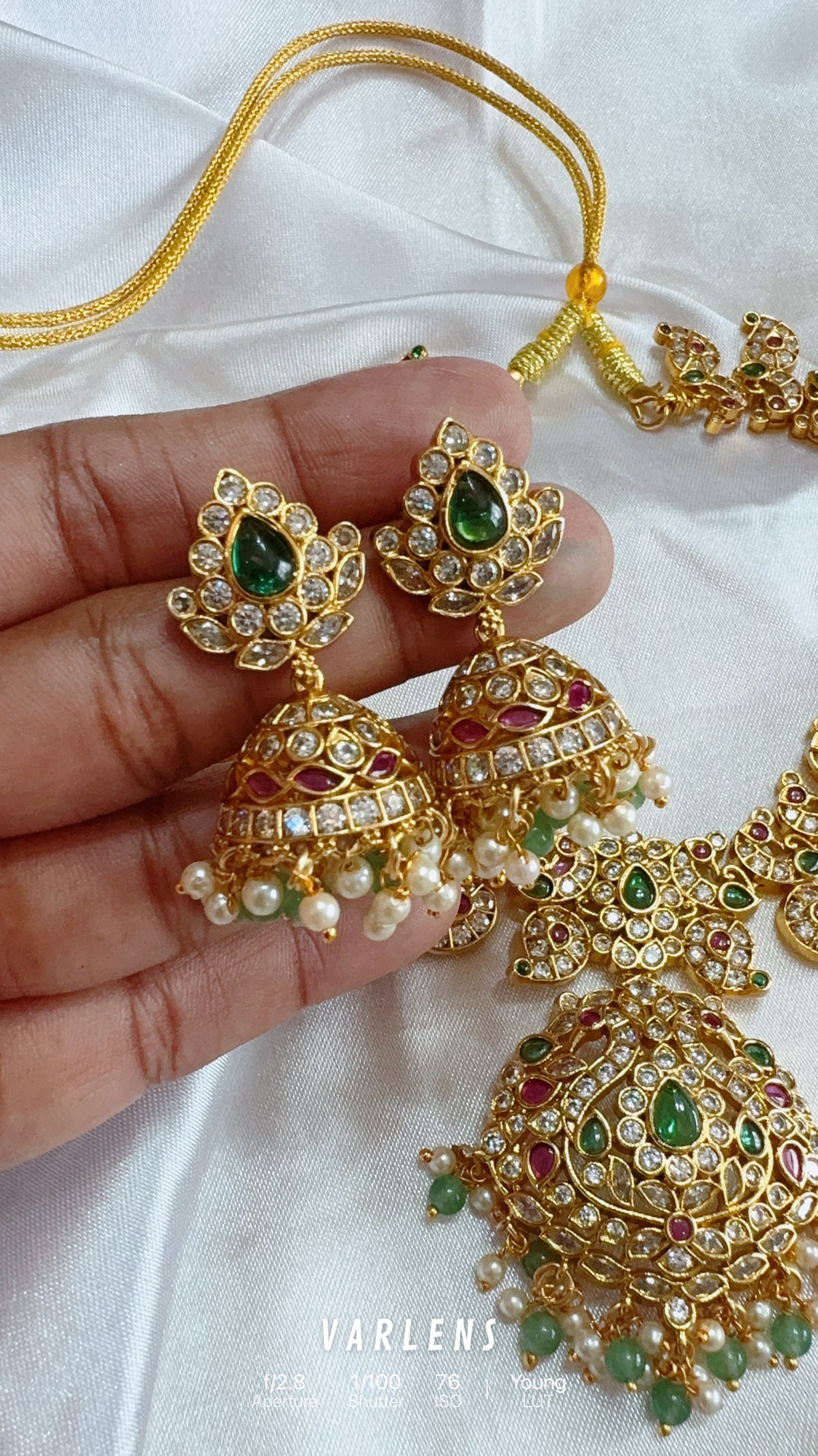 Traditional neckwear and earrings