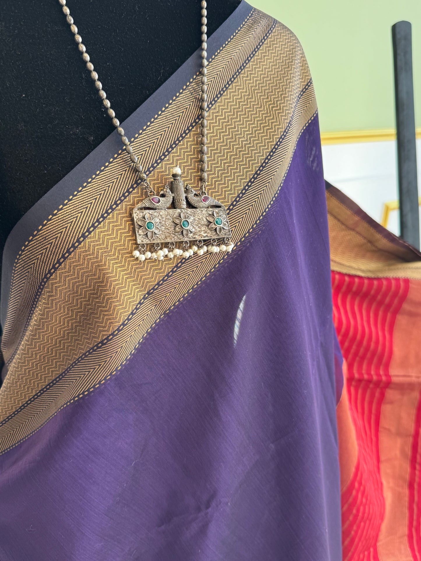 Pure Handloom Maheswar Silk Cotton Saree