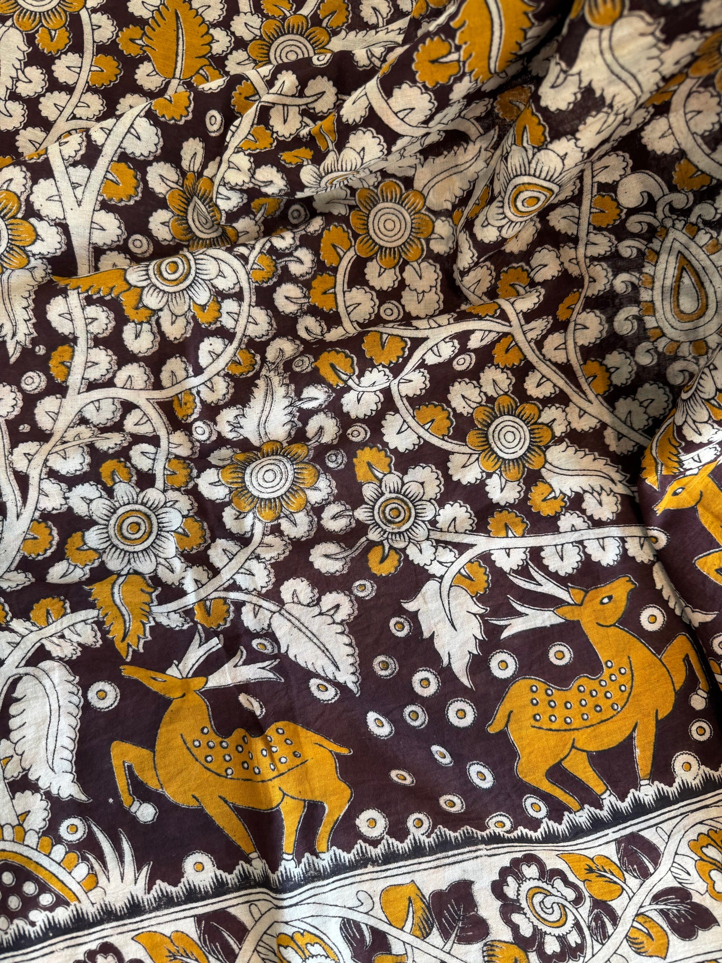 Kalamkari screen Print Saree