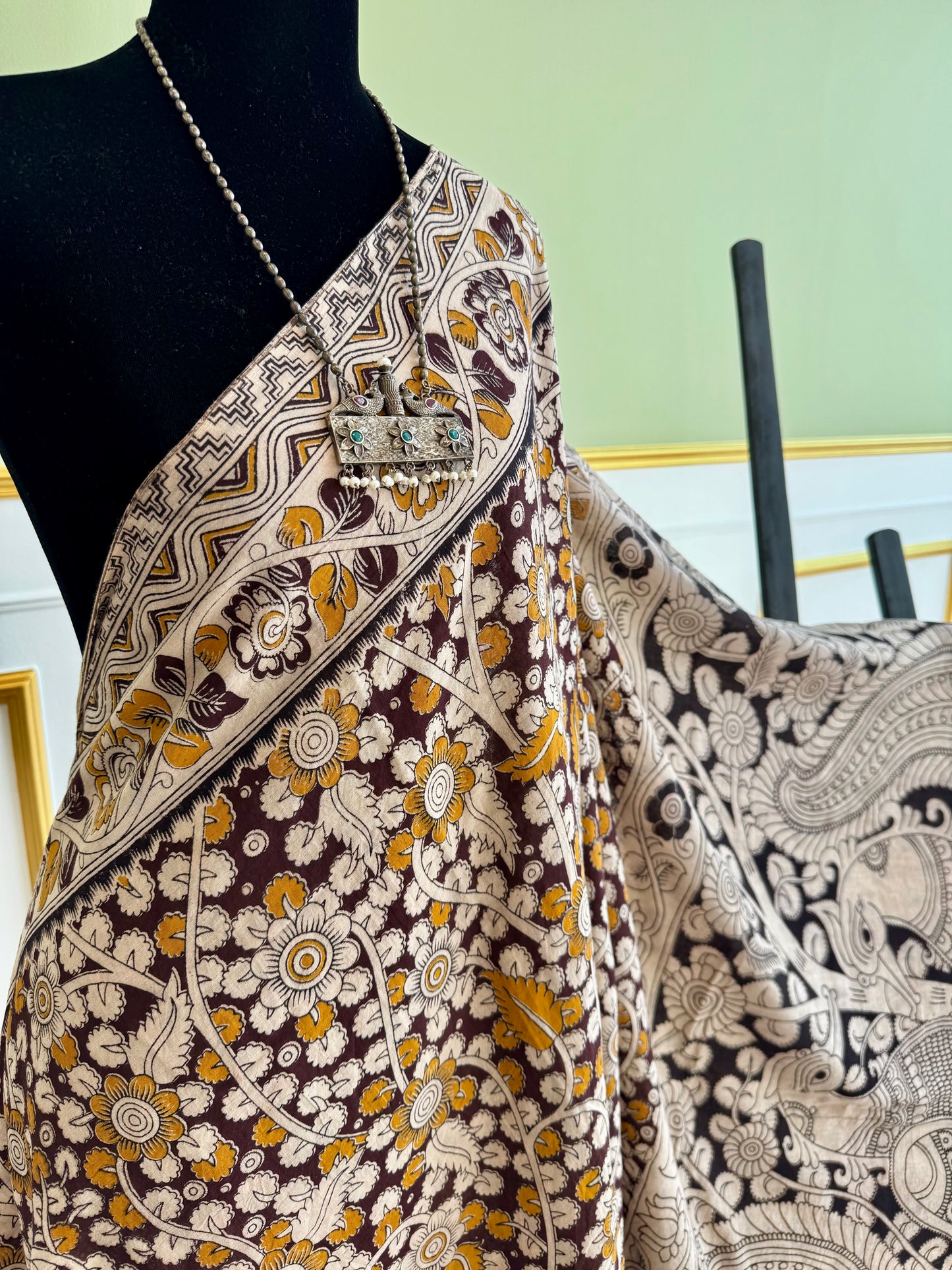 Kalamkari screen Print Saree