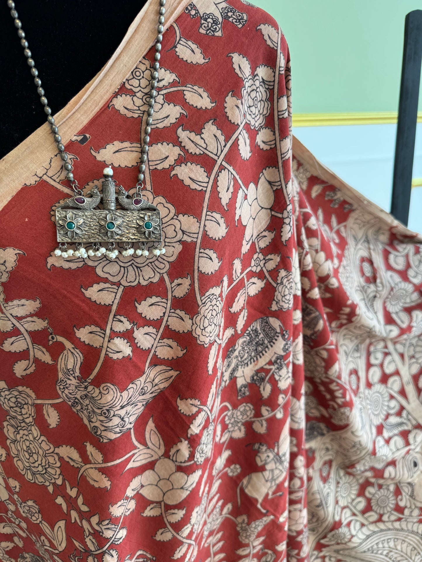 Kalamkari screen Print Saree