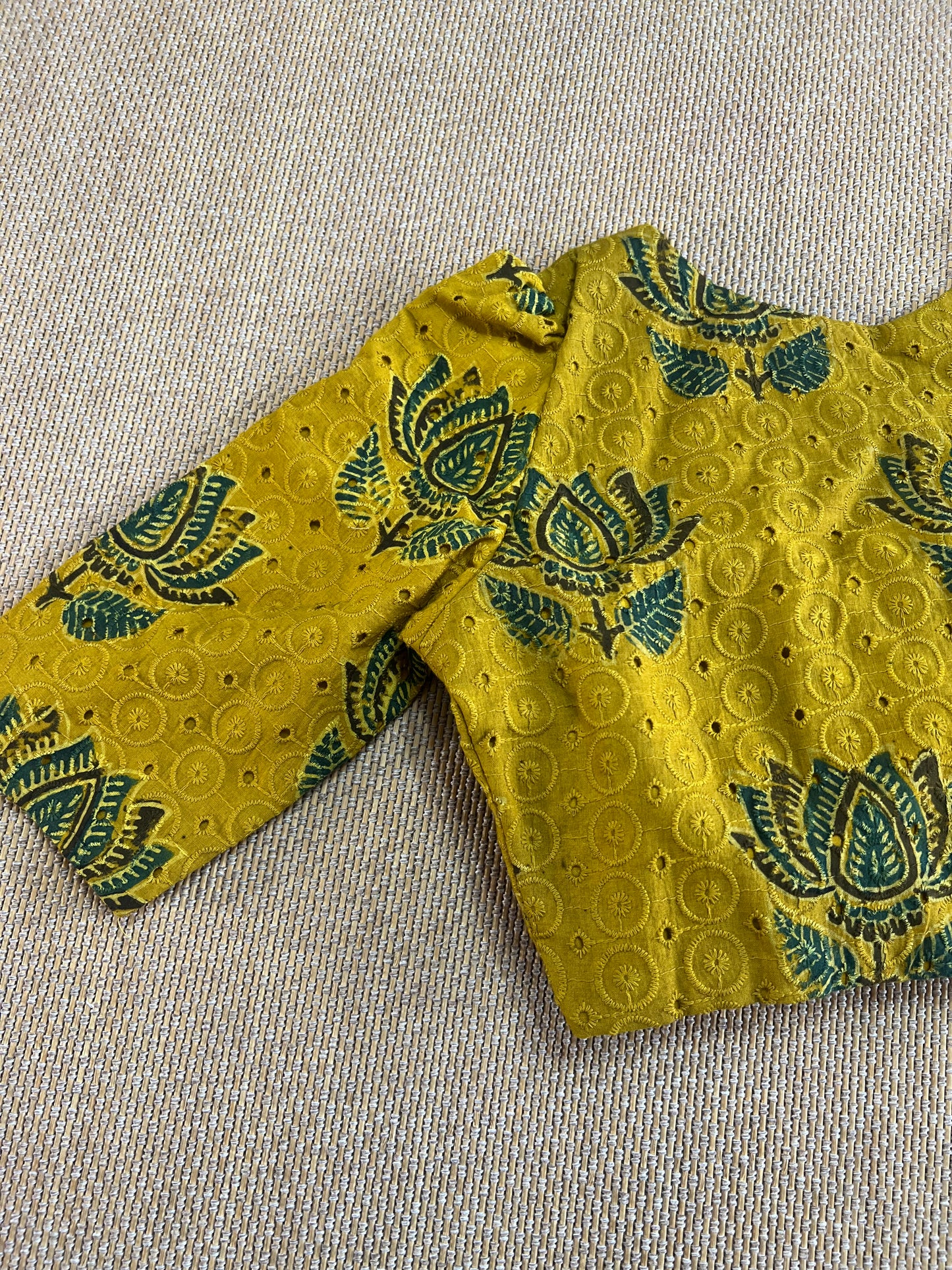Hakoba cotton ajrakh ready made blouse