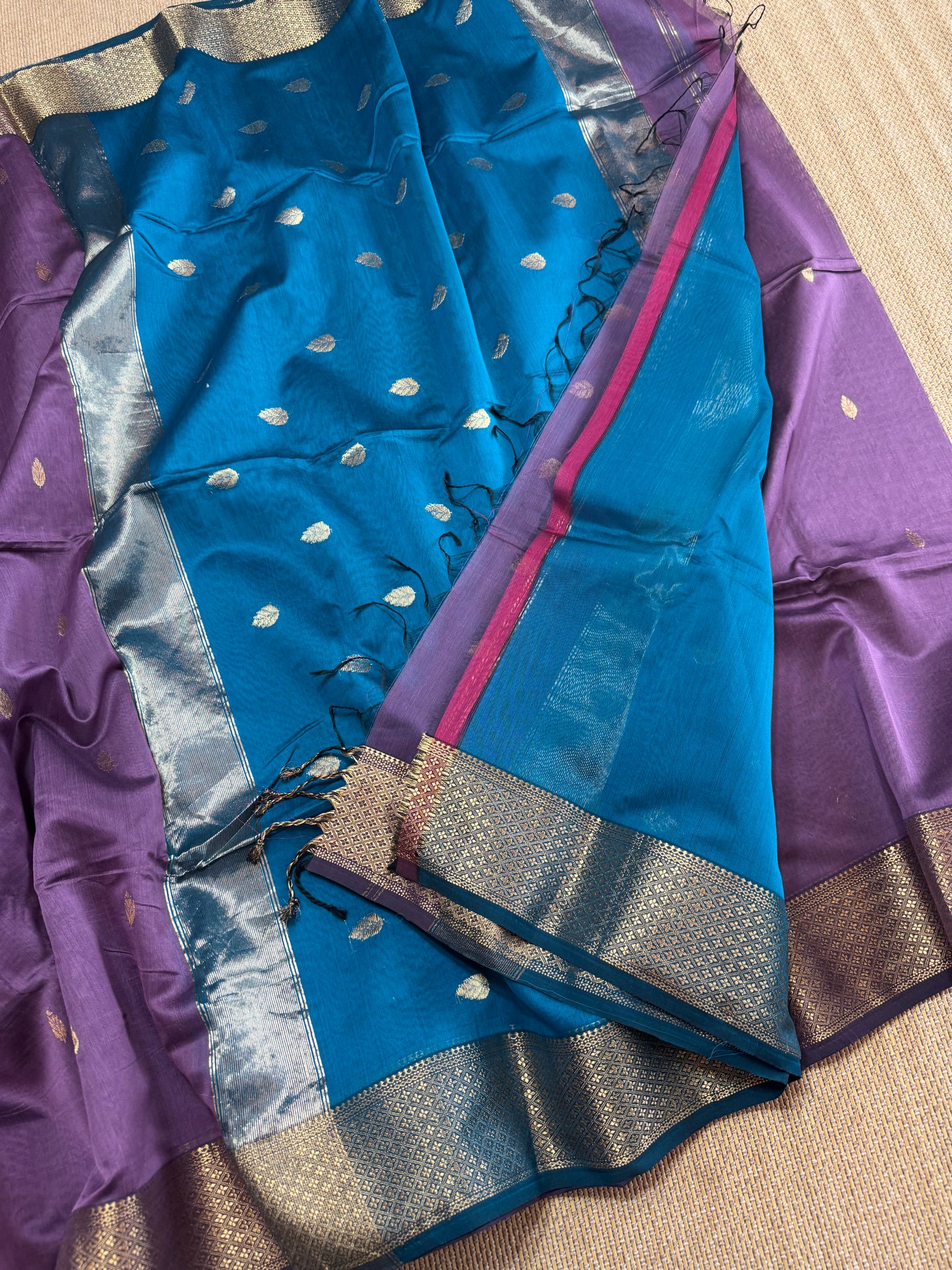 Pure Handloom Maheswar Silk Cotton Saree