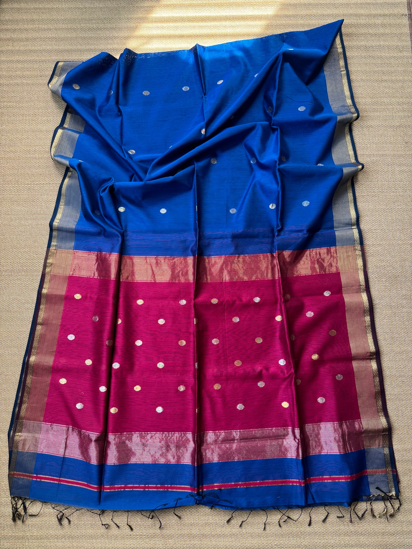 Pure Handloom Maheswar Silk Cotton Saree