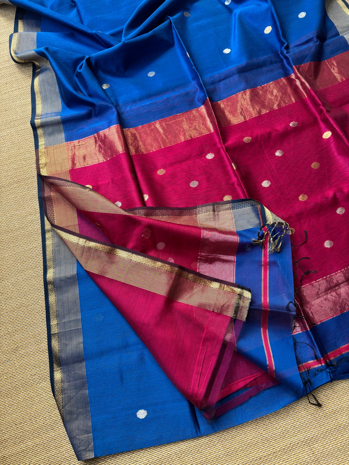 Pure Handloom Maheswar Silk Cotton Saree