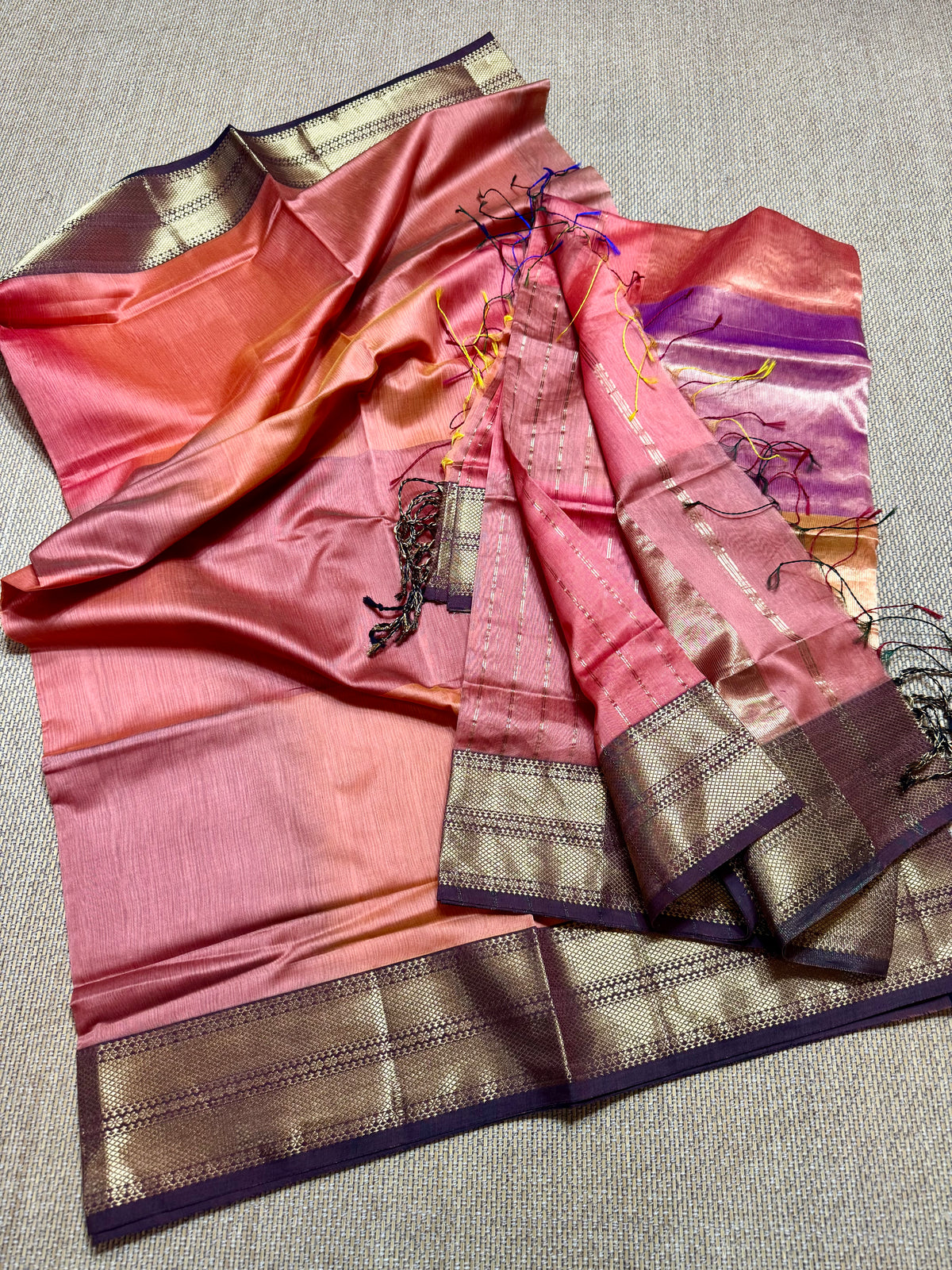 Pure Handloom Maheswari Silk Cotton Salwar Suit