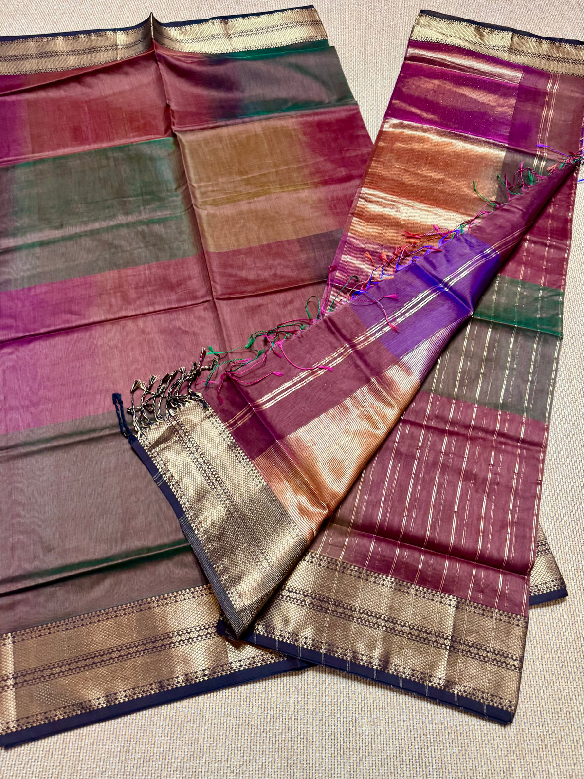 Pure Handloom Maheswari Silk Cotton Salwar Suit
