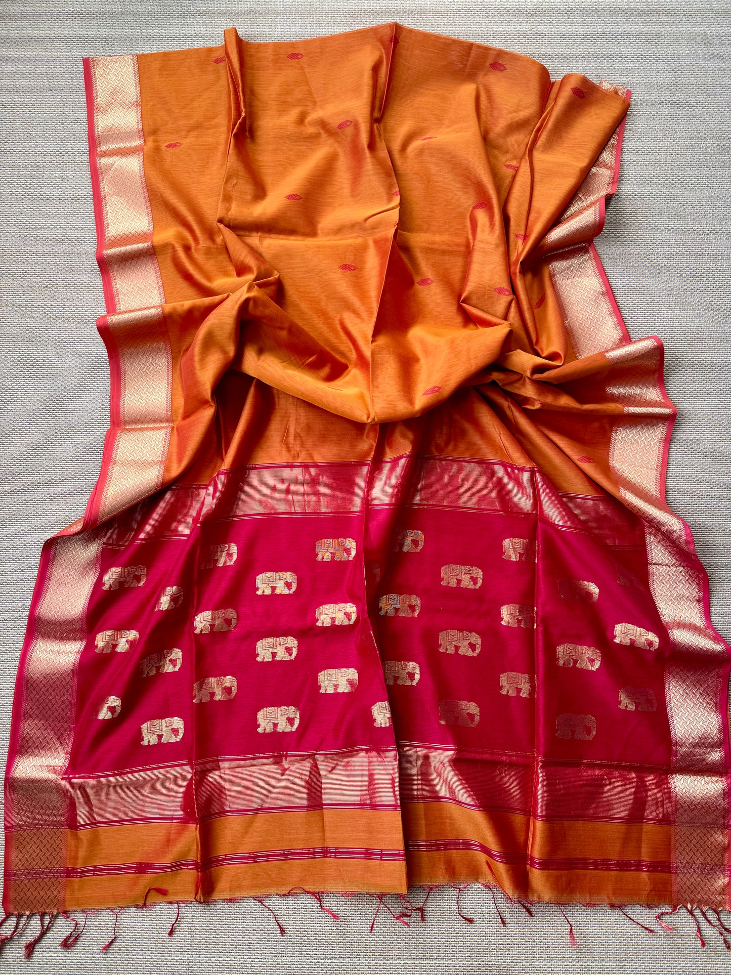 Pure Handloom Maheswar Silk Cotton Saree