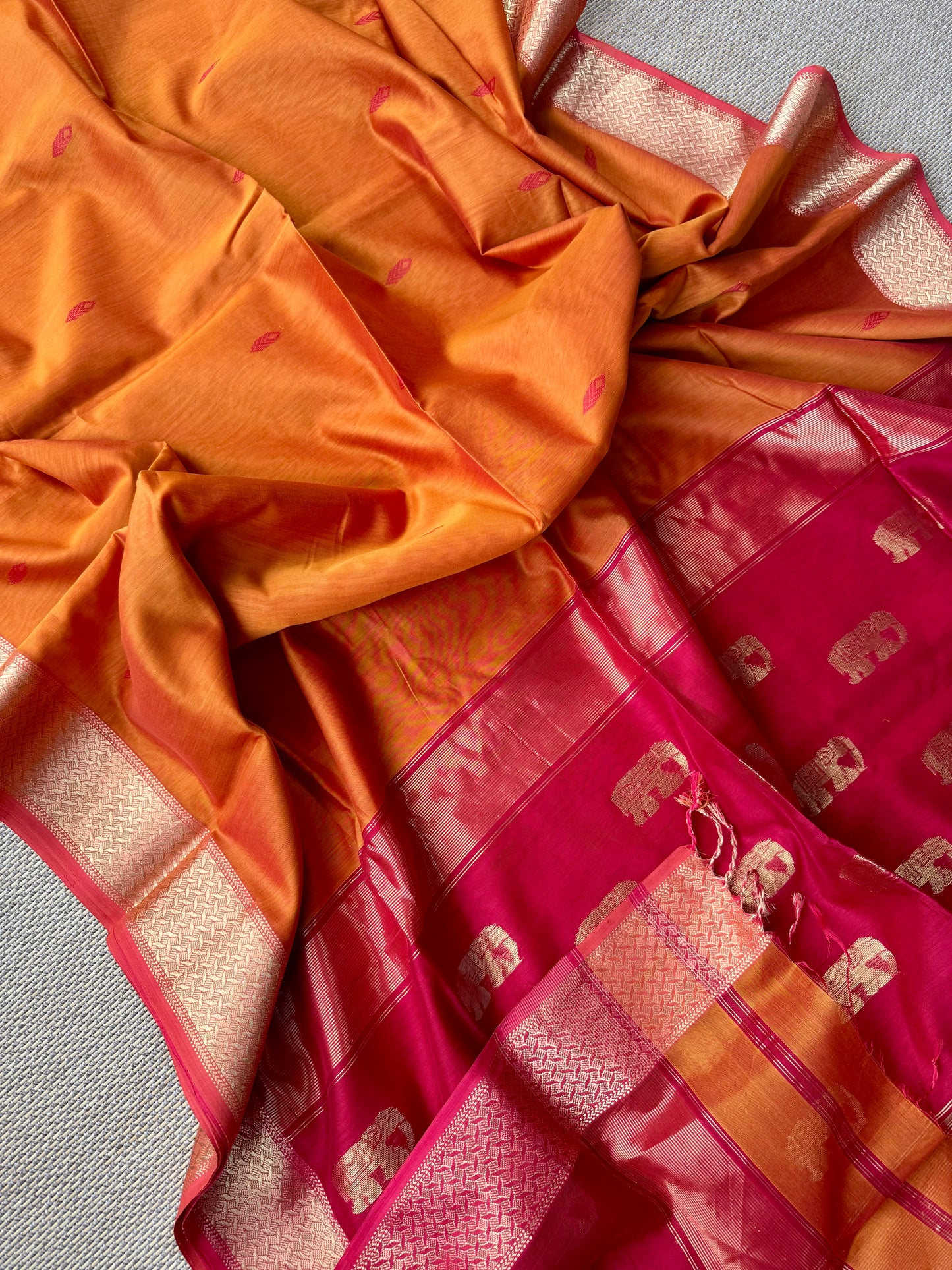 Pure Handloom Maheswar Silk Cotton Saree