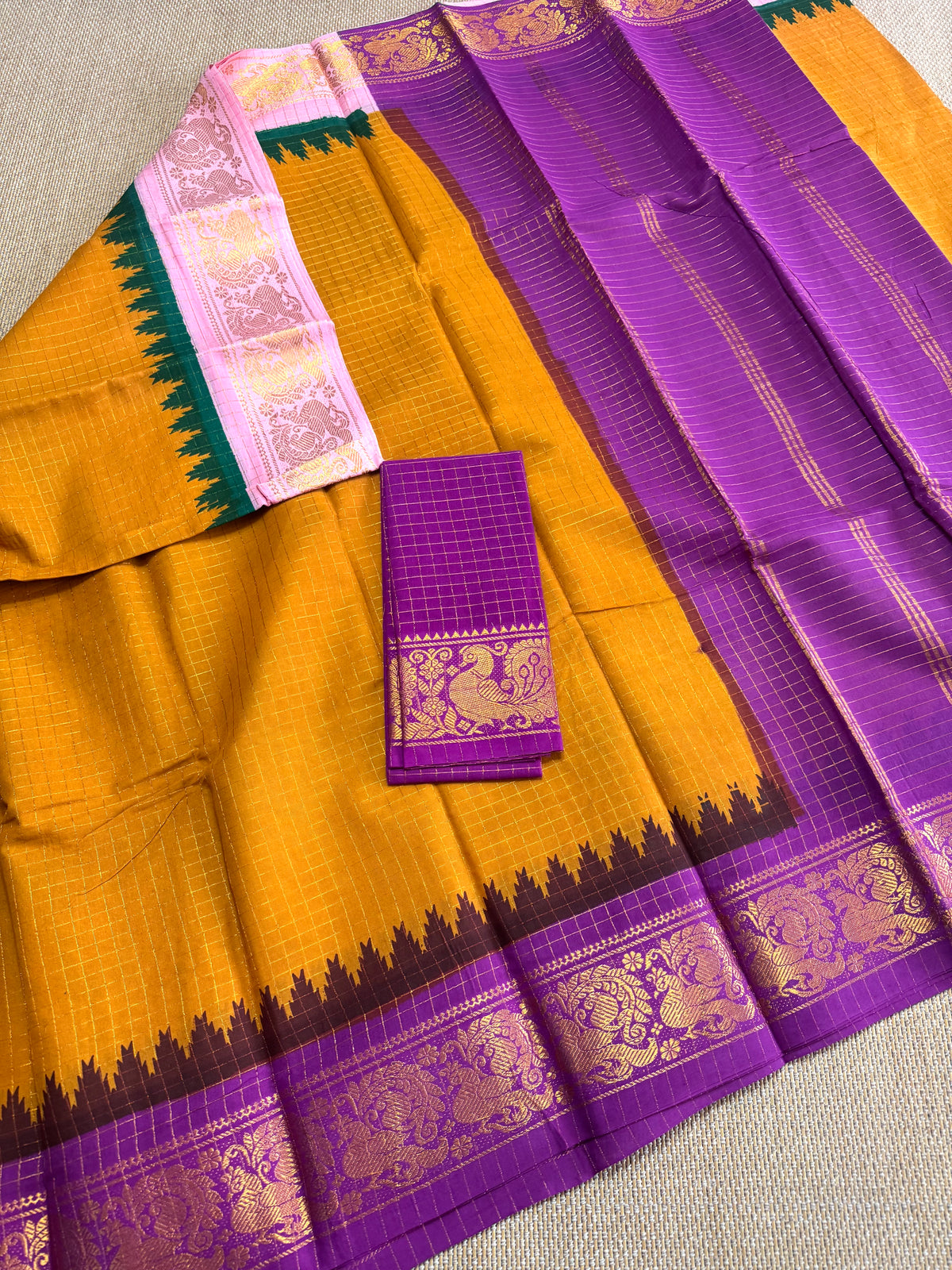 Traditional ganga JAMUNA Border : Madurai saree