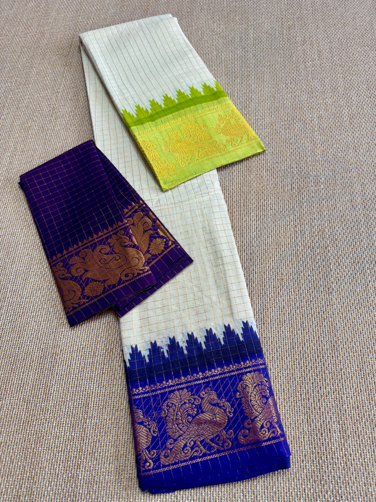 Traditional ganga JAMUNA Border : Madurai saree