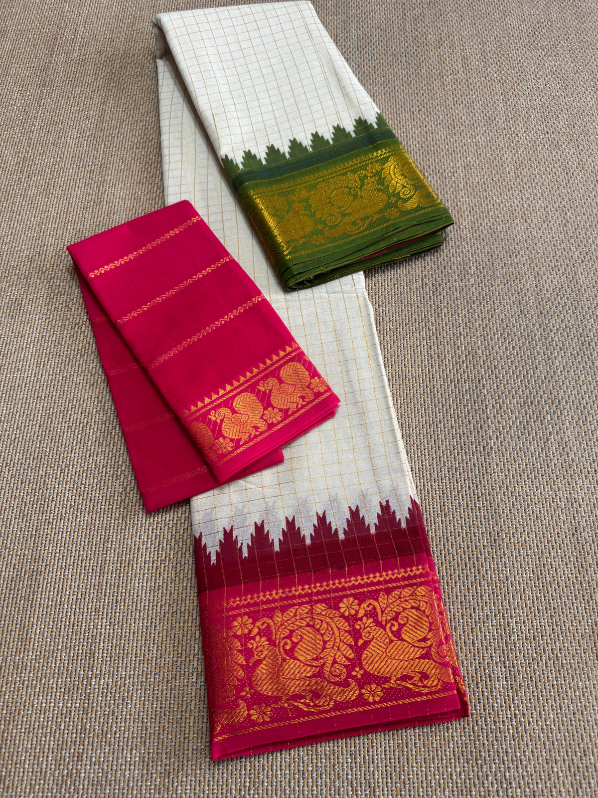Traditional ganga JAMUNA Border : Madurai saree