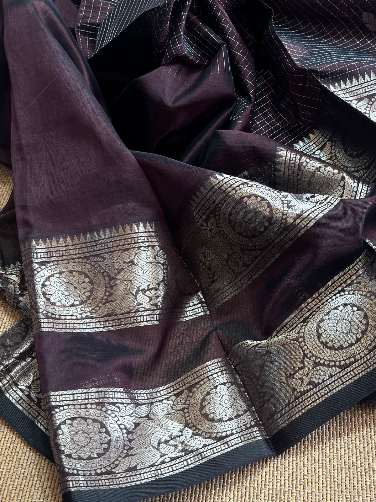 Pure Handloom Mangalagiri Pattu by cotton saree