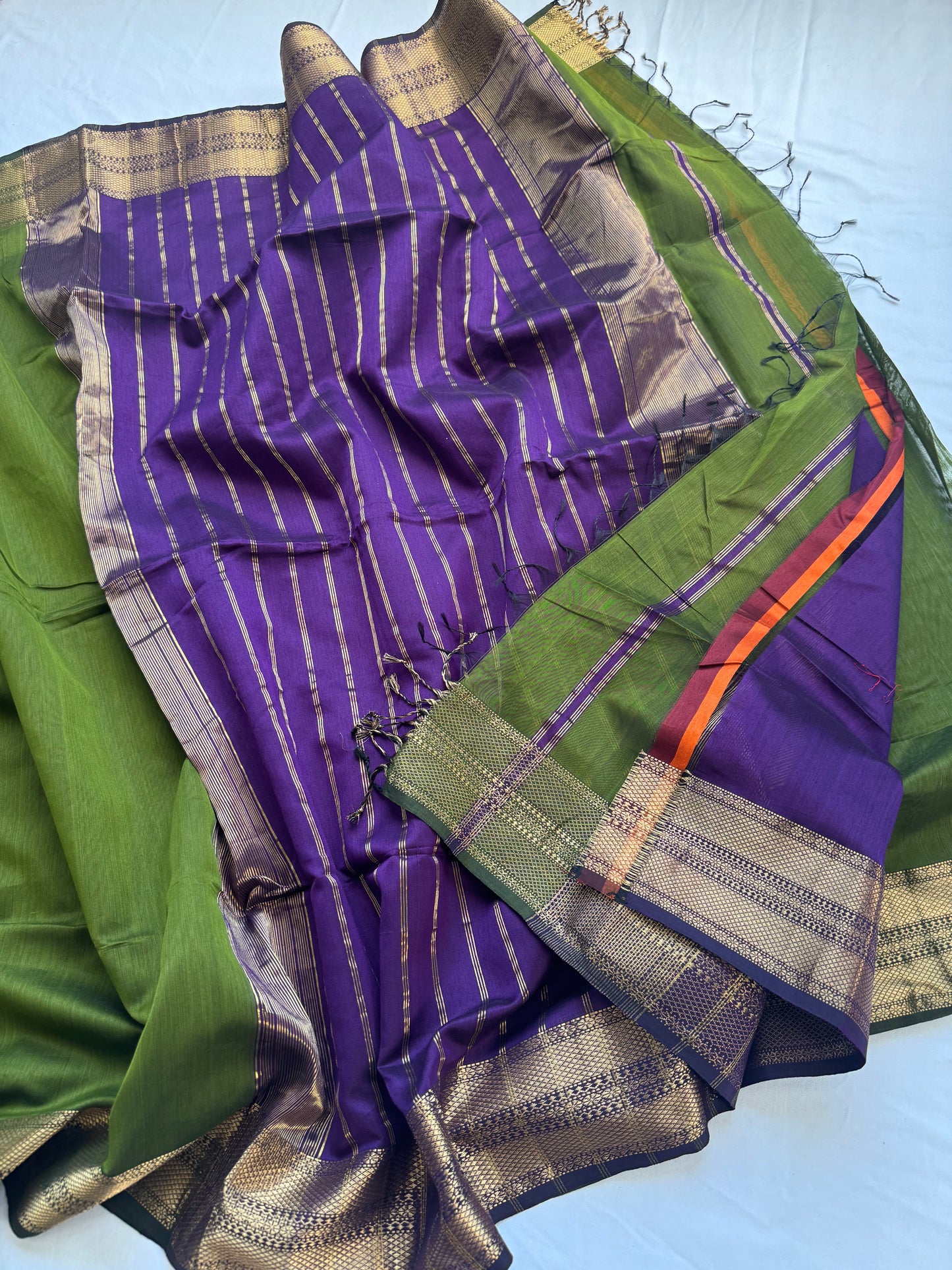 Pure Handloom Maheswar Silk Cotton Saree