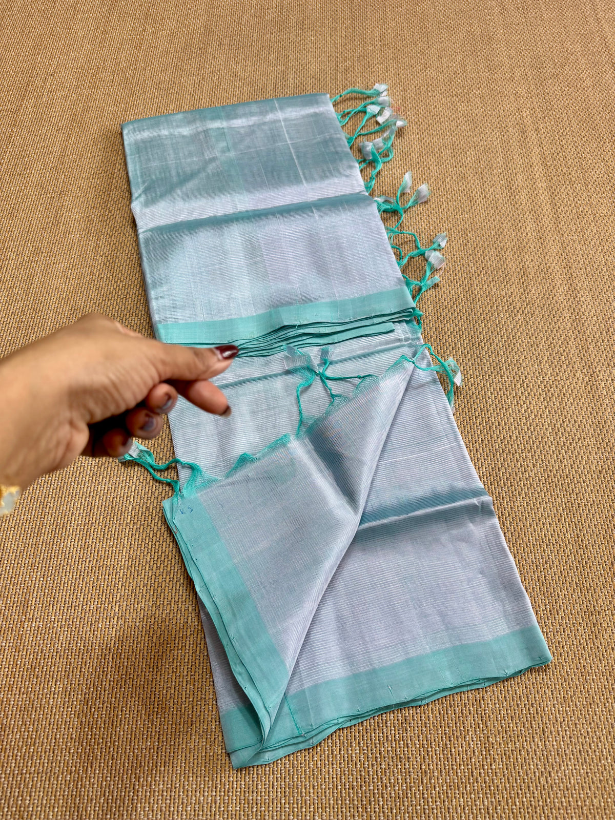 Pure Handloom Mangalagiri Pattu by cotton saree