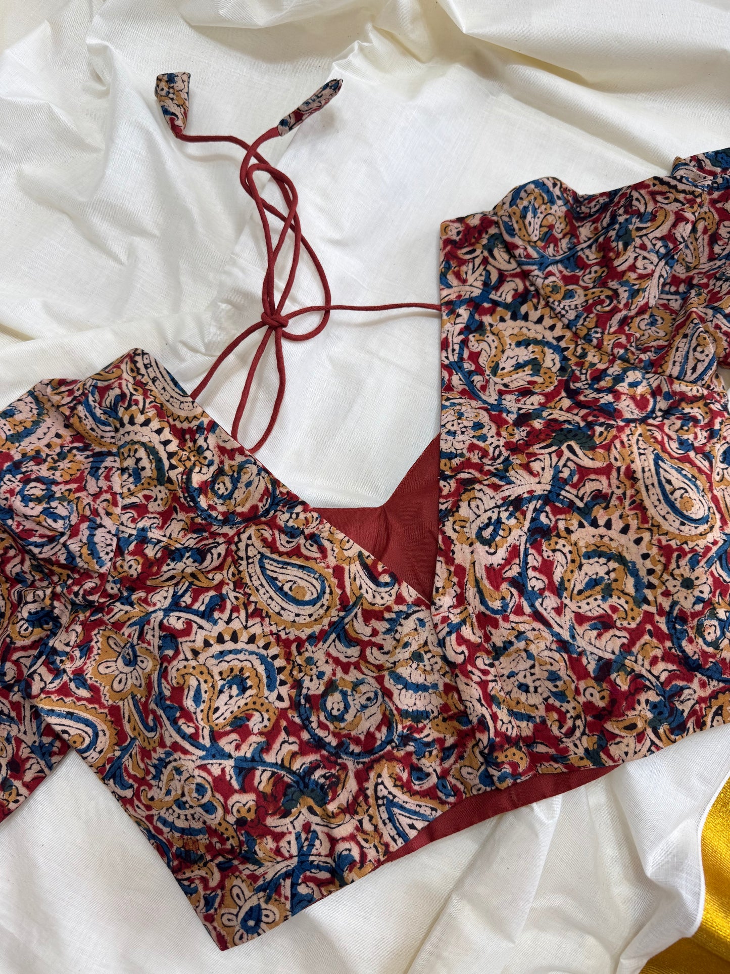 Kalamkari saree blouse