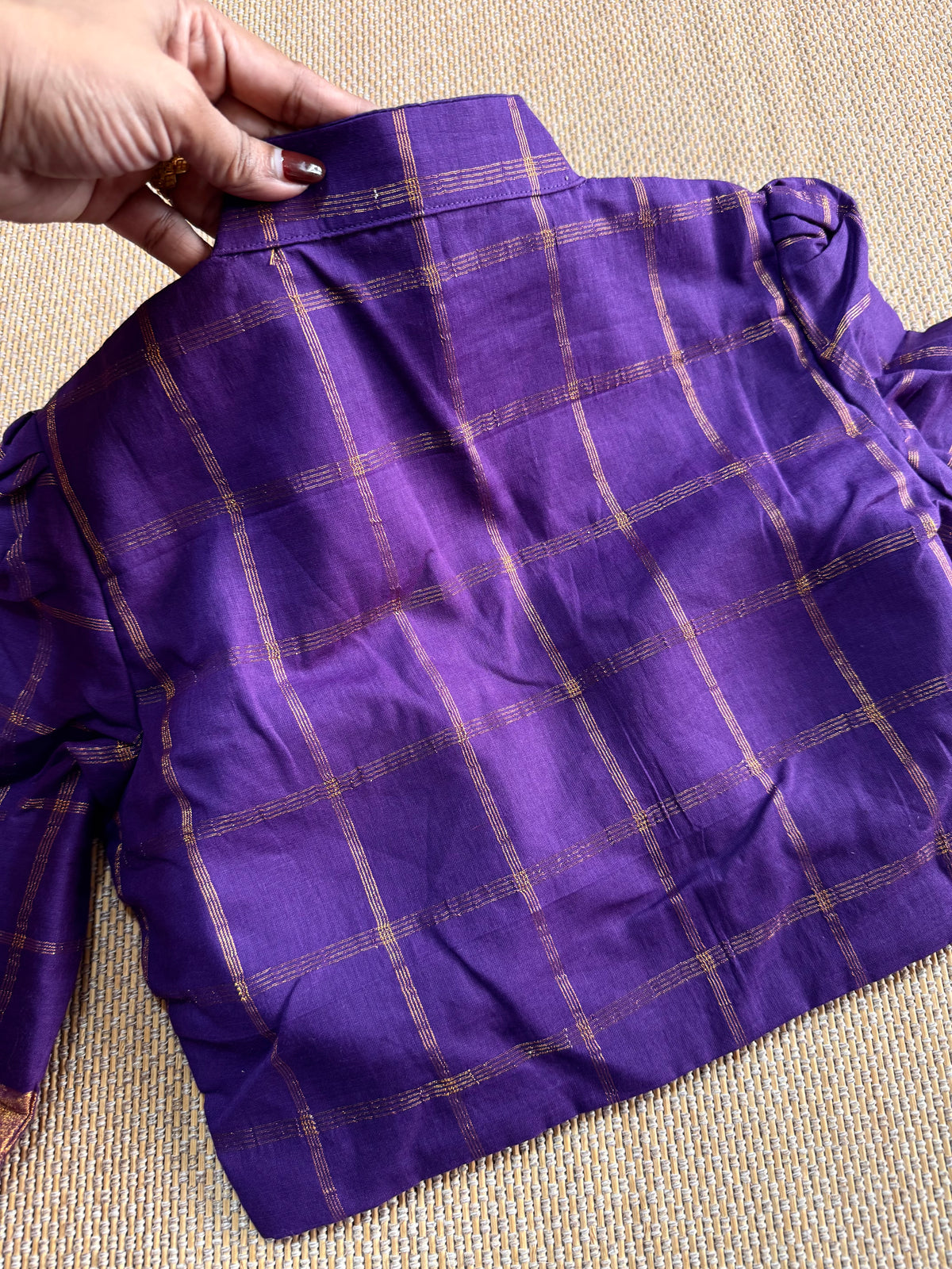 Purple - Madurai Cotton Saree Blouse