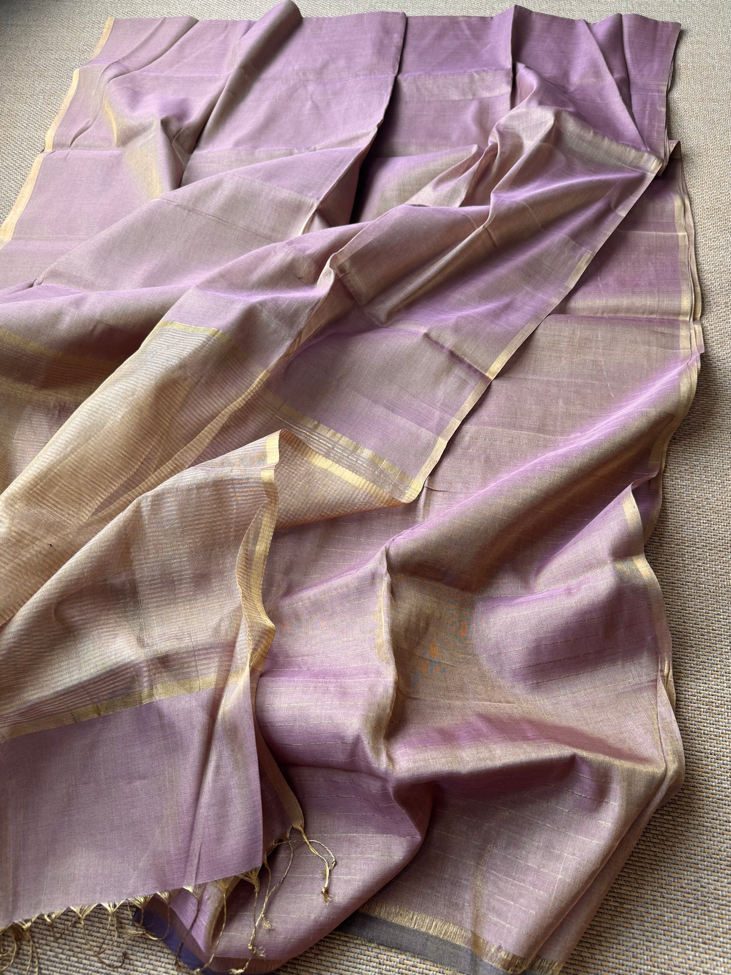 Pure Handloom Maheswar Tissue Zari Silk saree