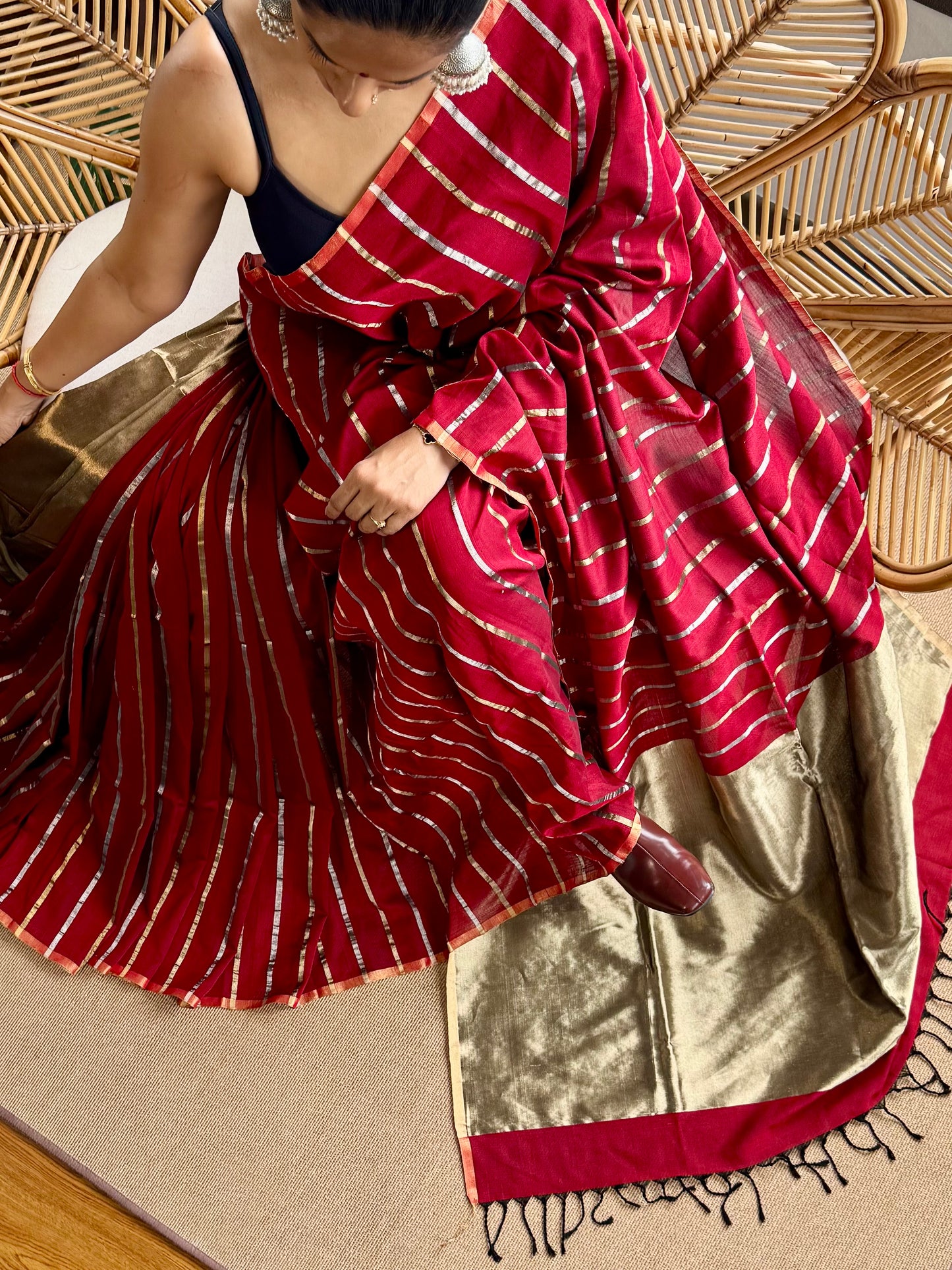 4 pedal loom Maheswar saree