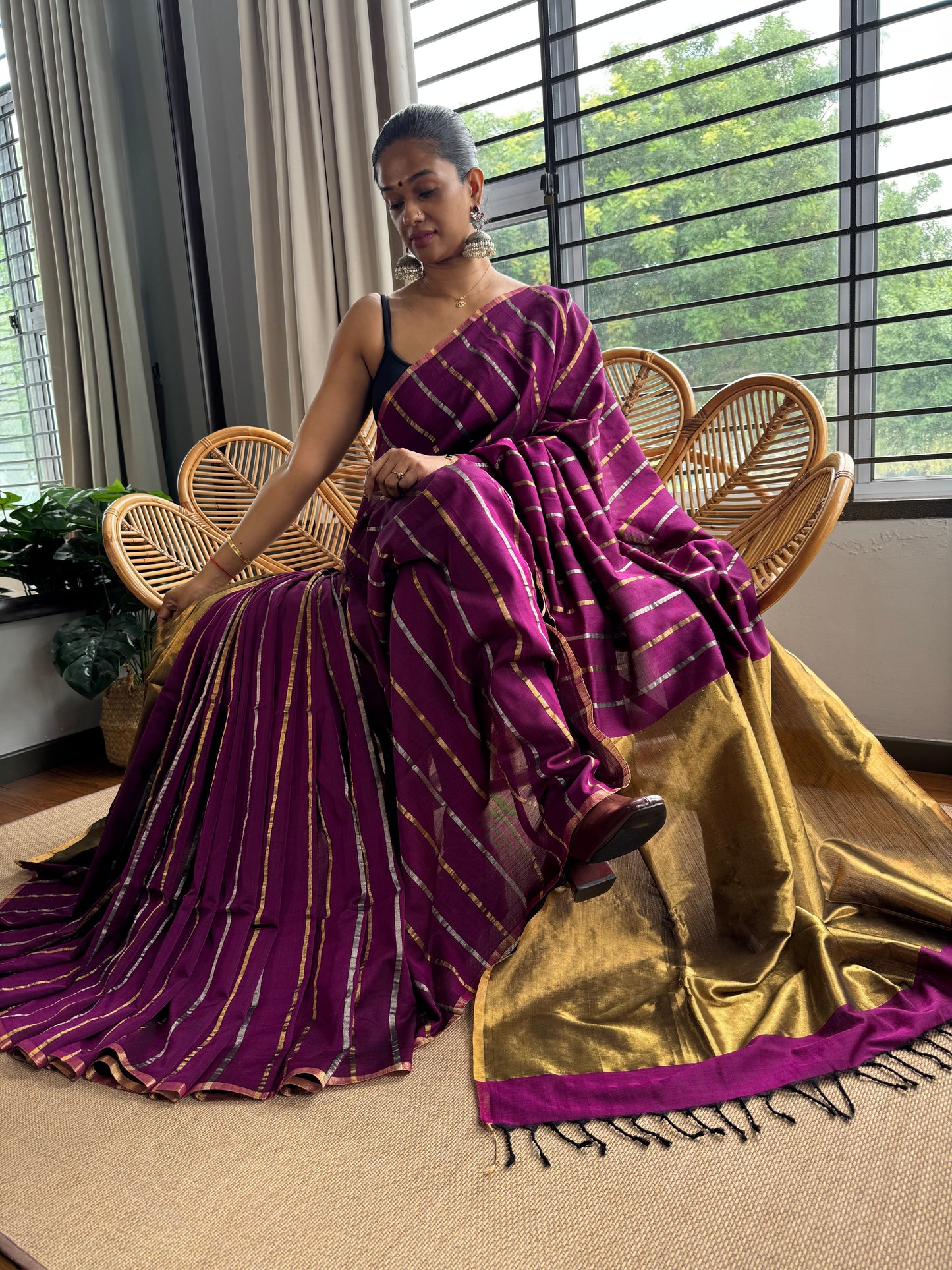 4 pedal loom Maheswar saree