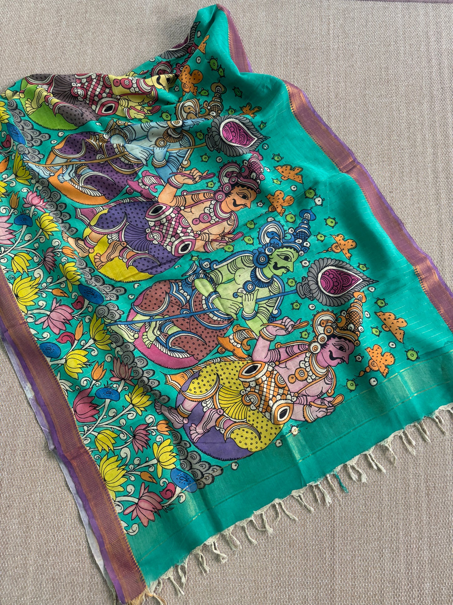 Pen kalamkari shawl