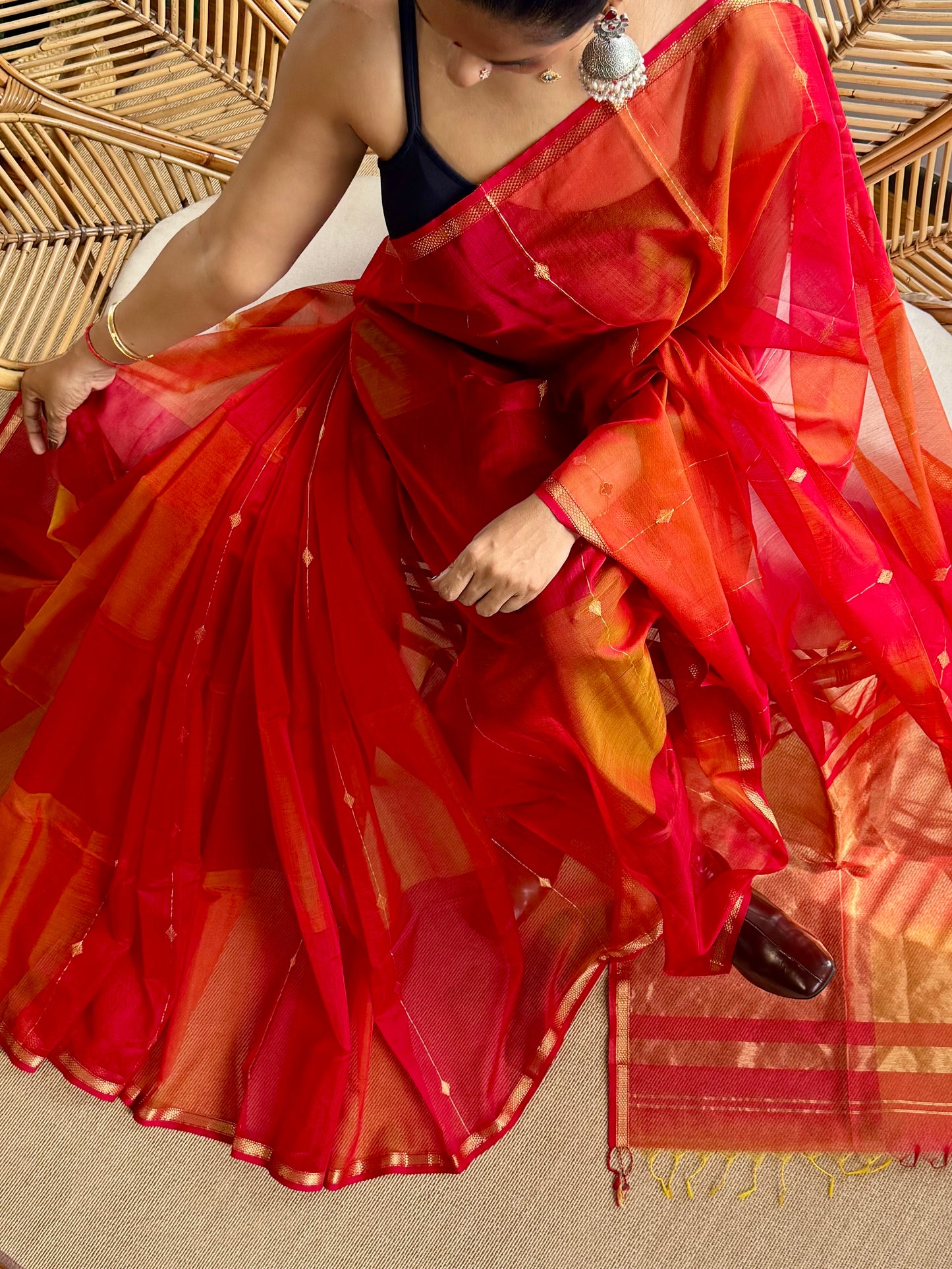 Shaded ❤️Maheswar silk cotton saree