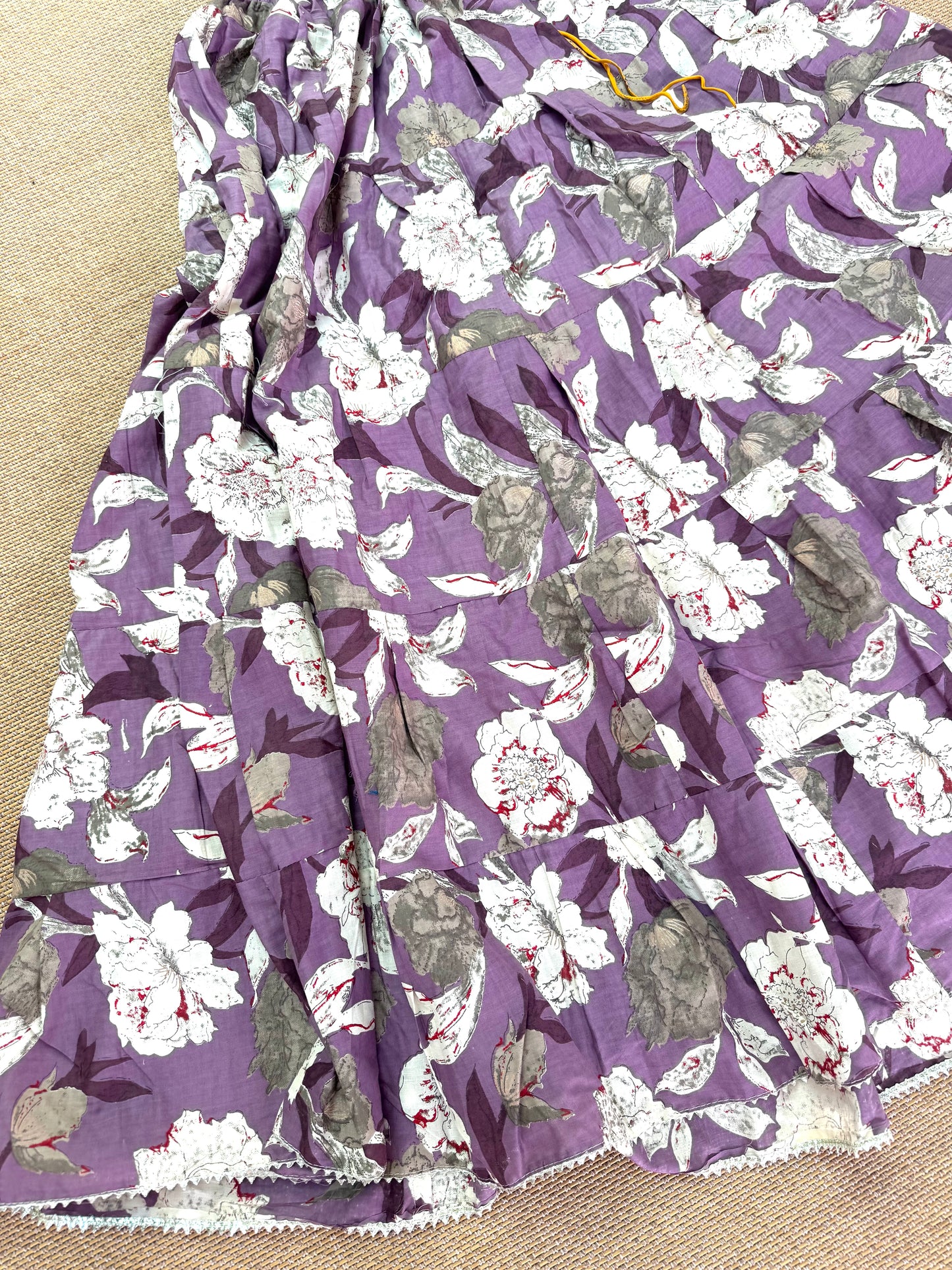 Printed cotton skirt