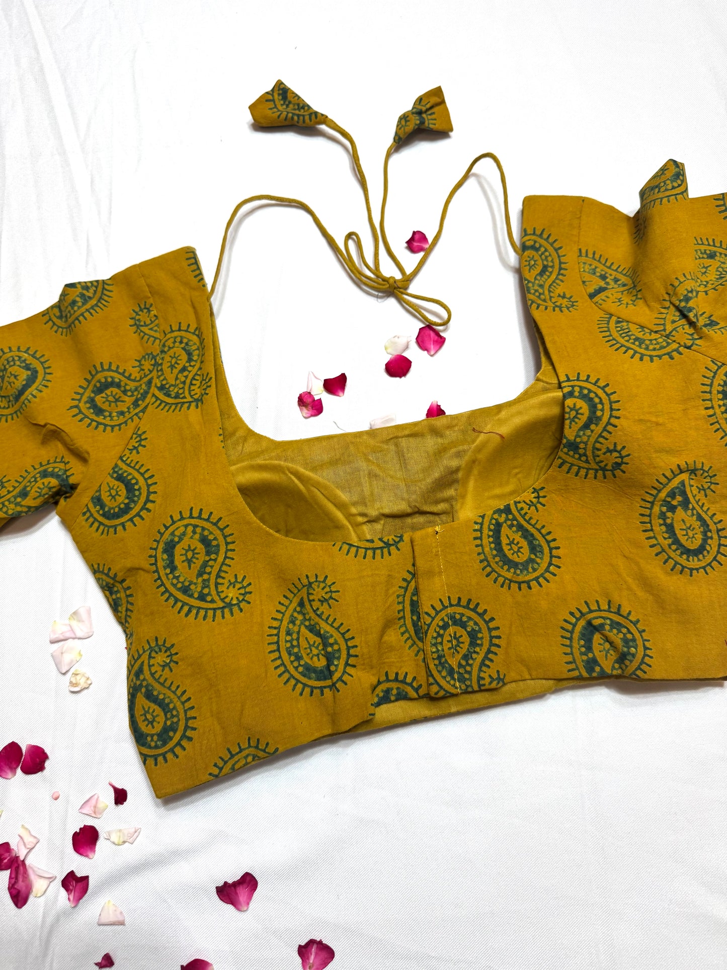 cotton ajrakh ready made blouse