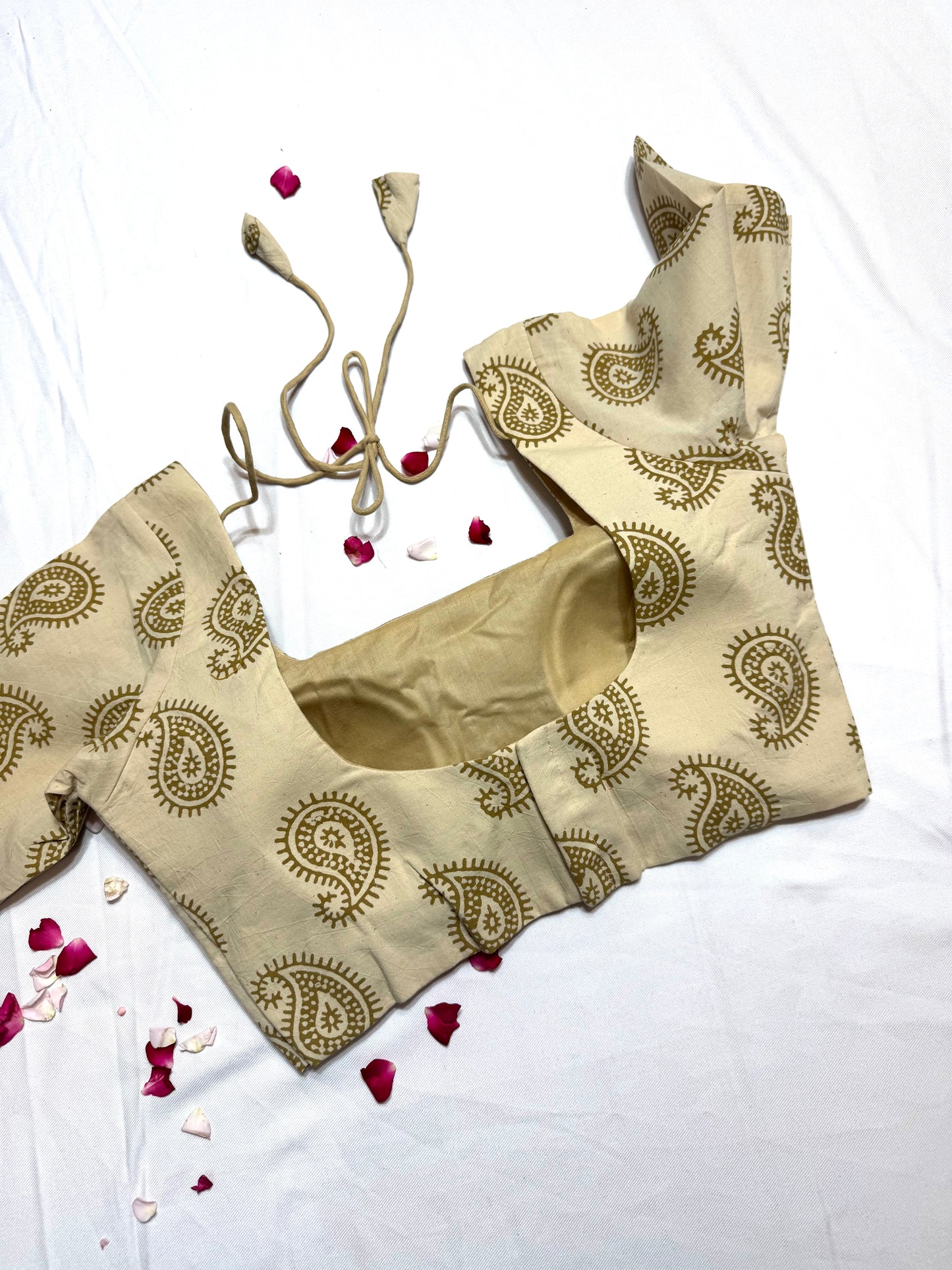 cotton ajrakh ready made blouse