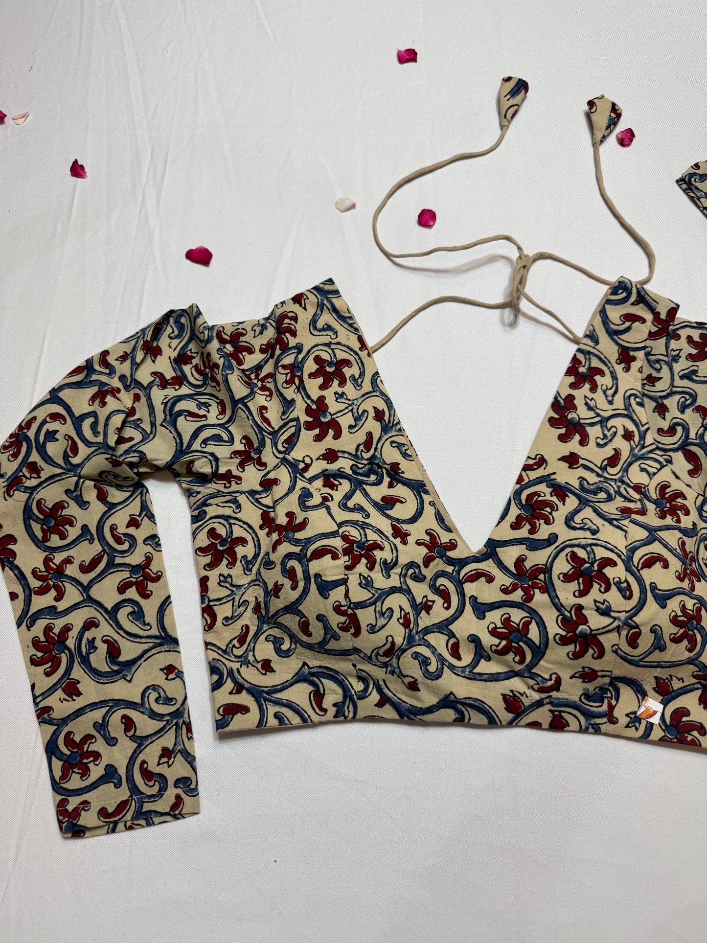 cotton ajrakh ready made blouse