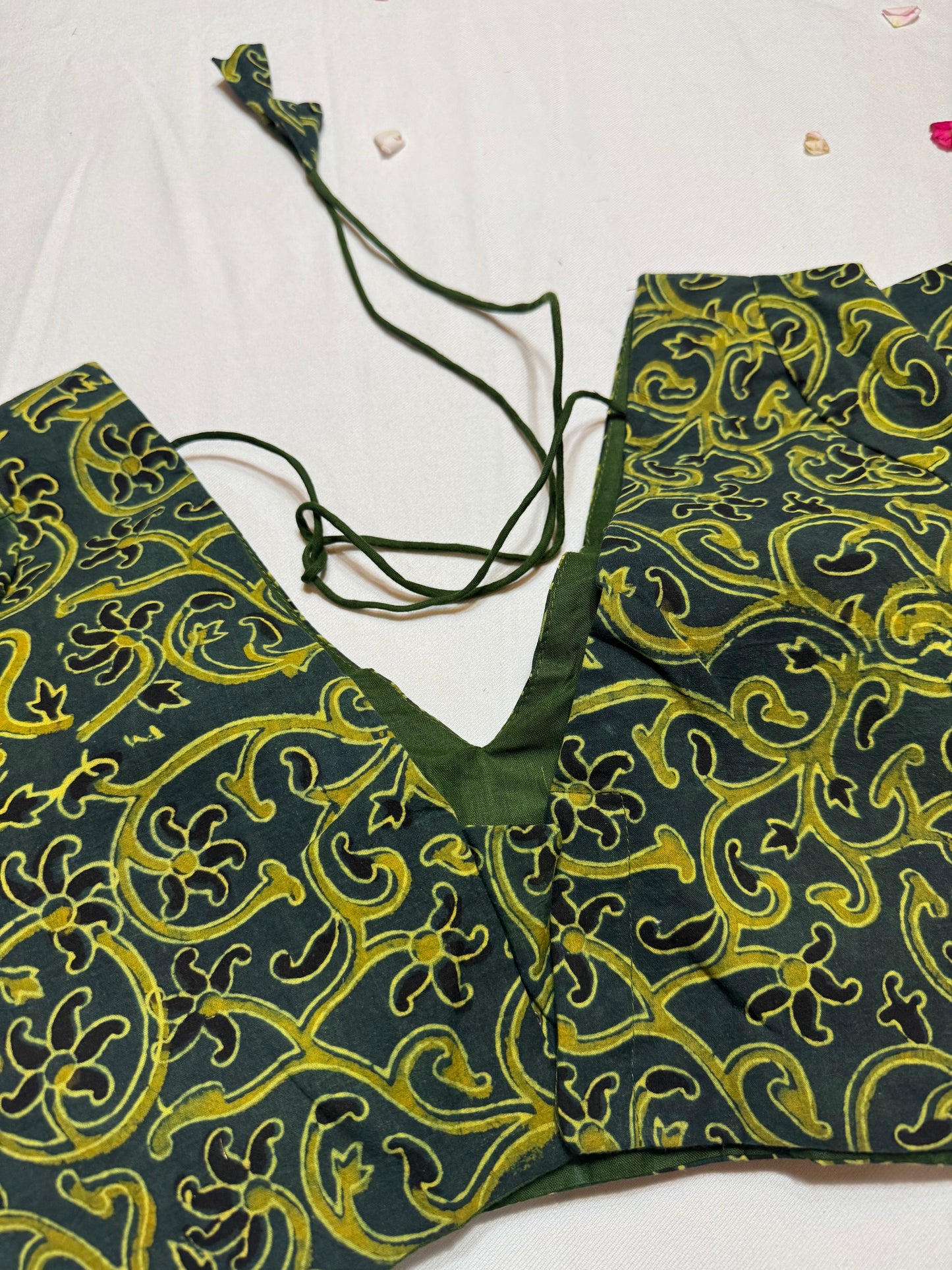 cotton ajrakh ready made blouse