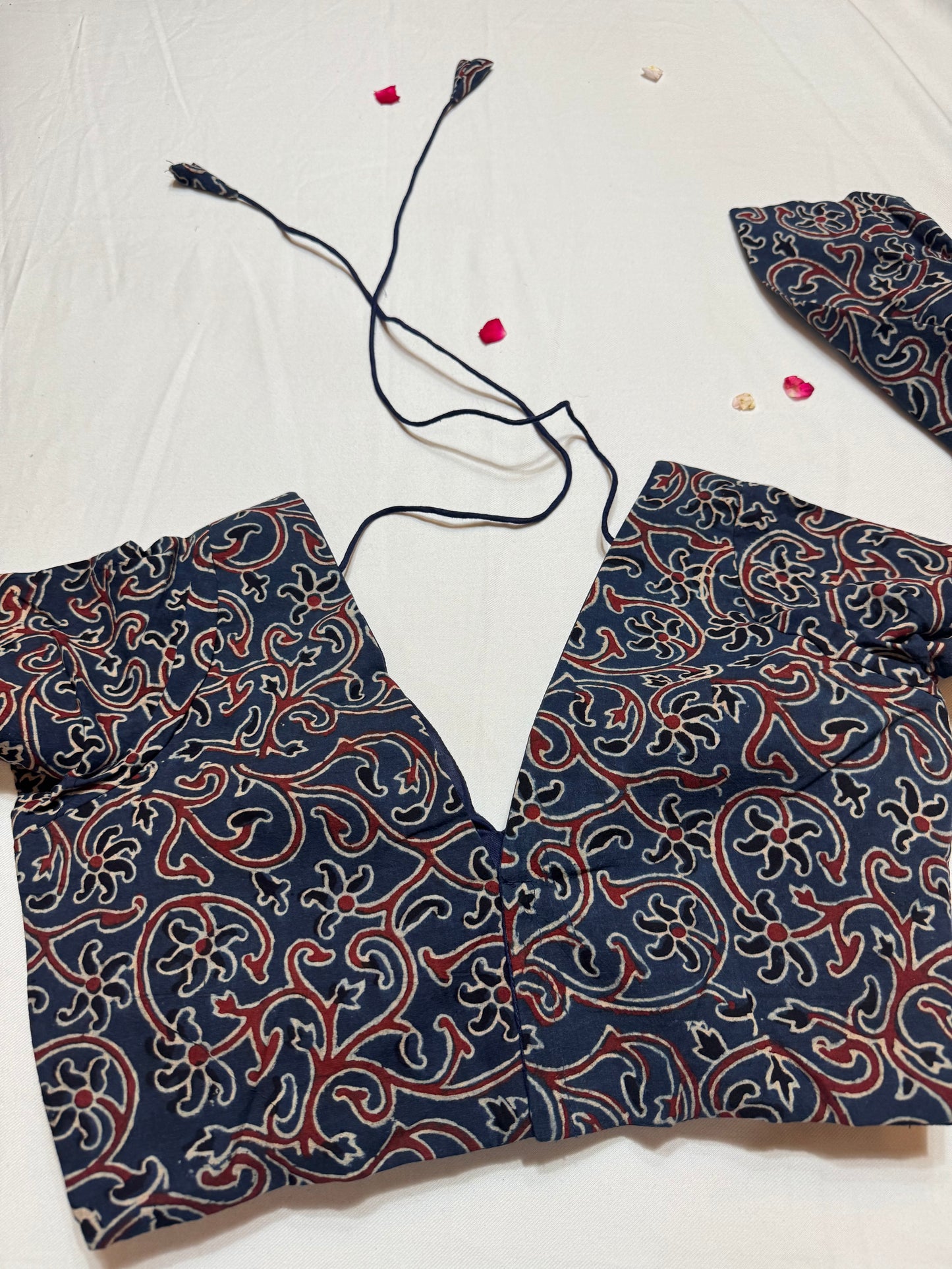 cotton ajrakh ready made blouse