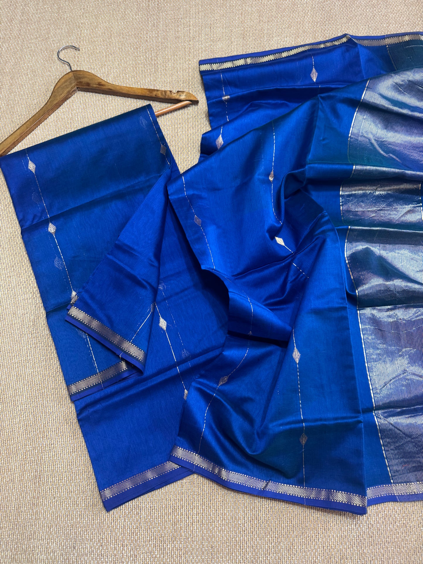 Pure Handloom Maheswari Silk Cotton Salwar Suit