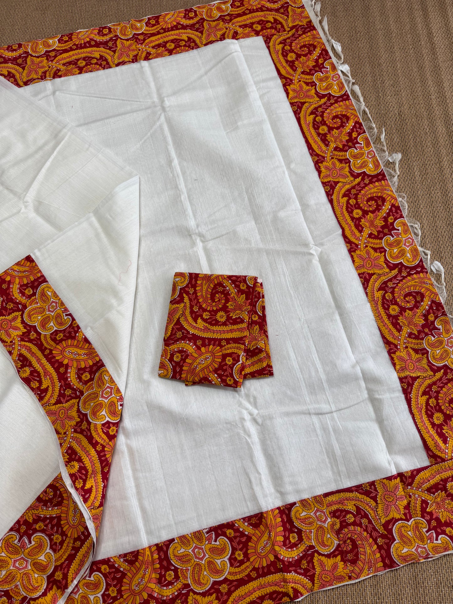 Pure Handloom Mangalagiri by cotton saree