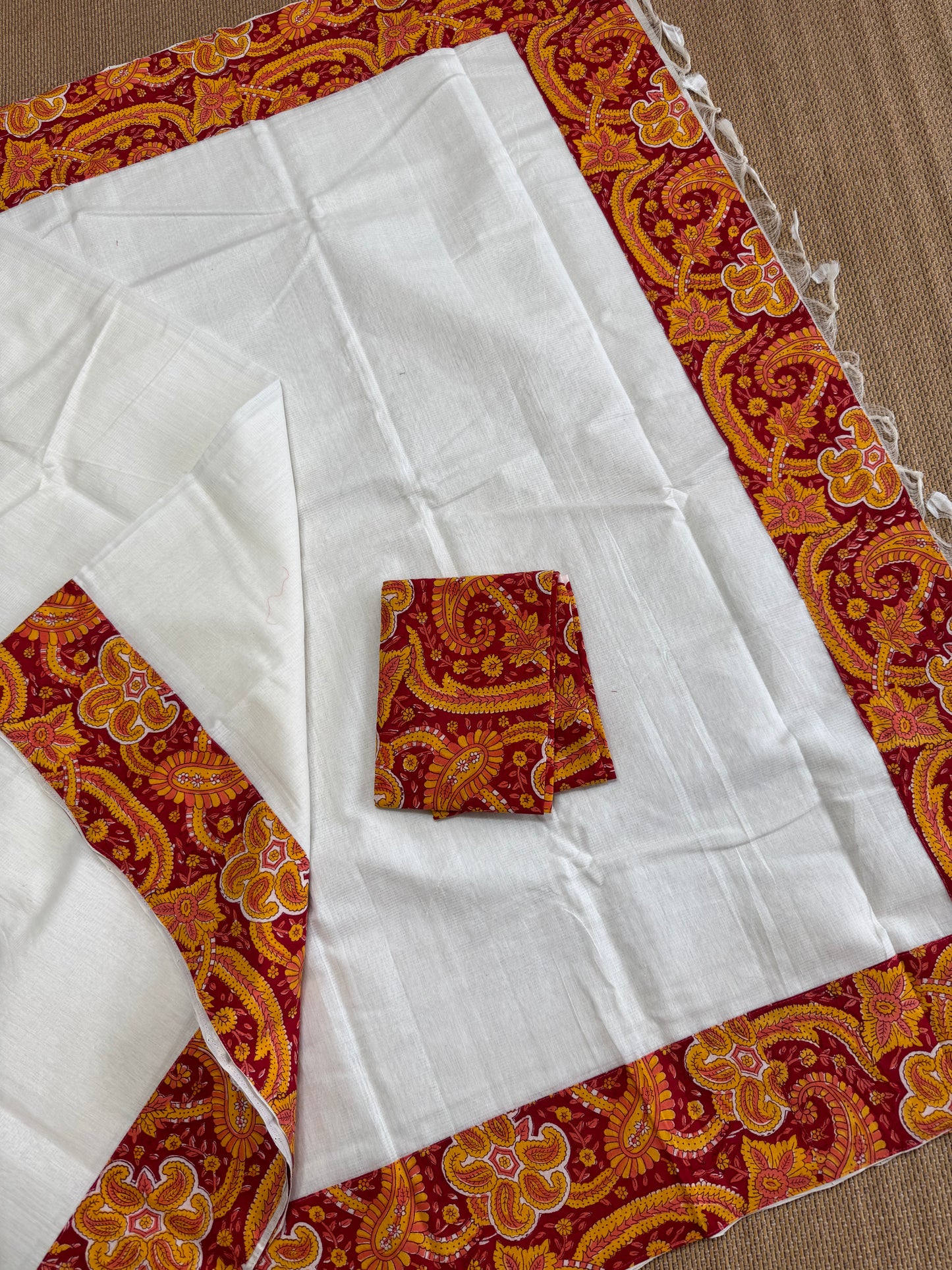 Pure Handloom Mangalagiri by cotton saree