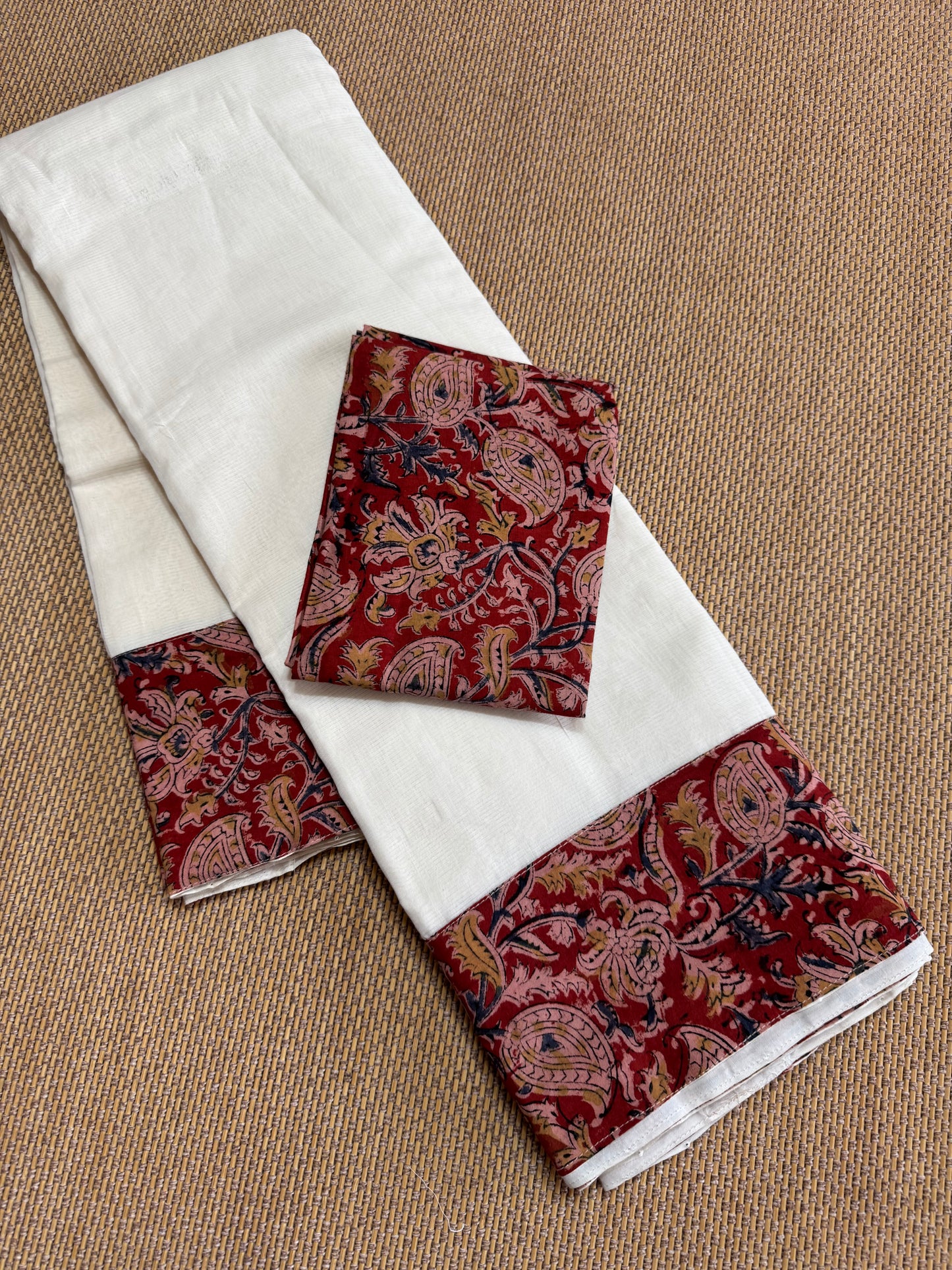 Pure Handloom Mangalagiri by cotton saree