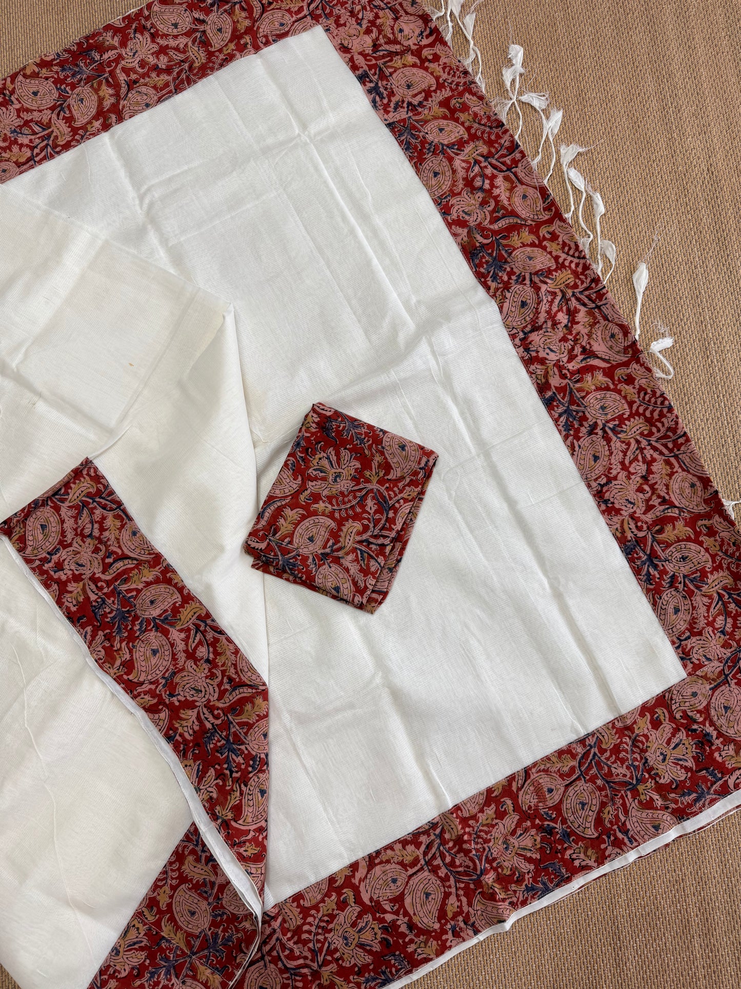 Pure Handloom Mangalagiri by cotton saree